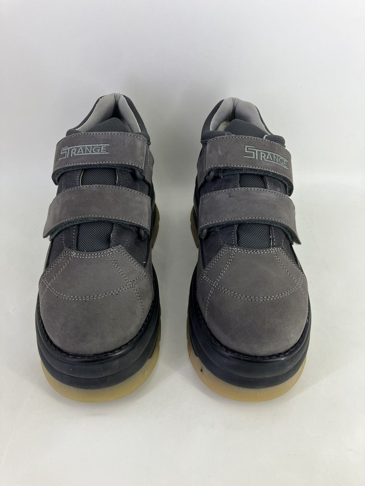 Vintage Strange ? genuine leather chunky platform 90s00s shoes Size US 11 / EU 44 - 3 Thumbnail