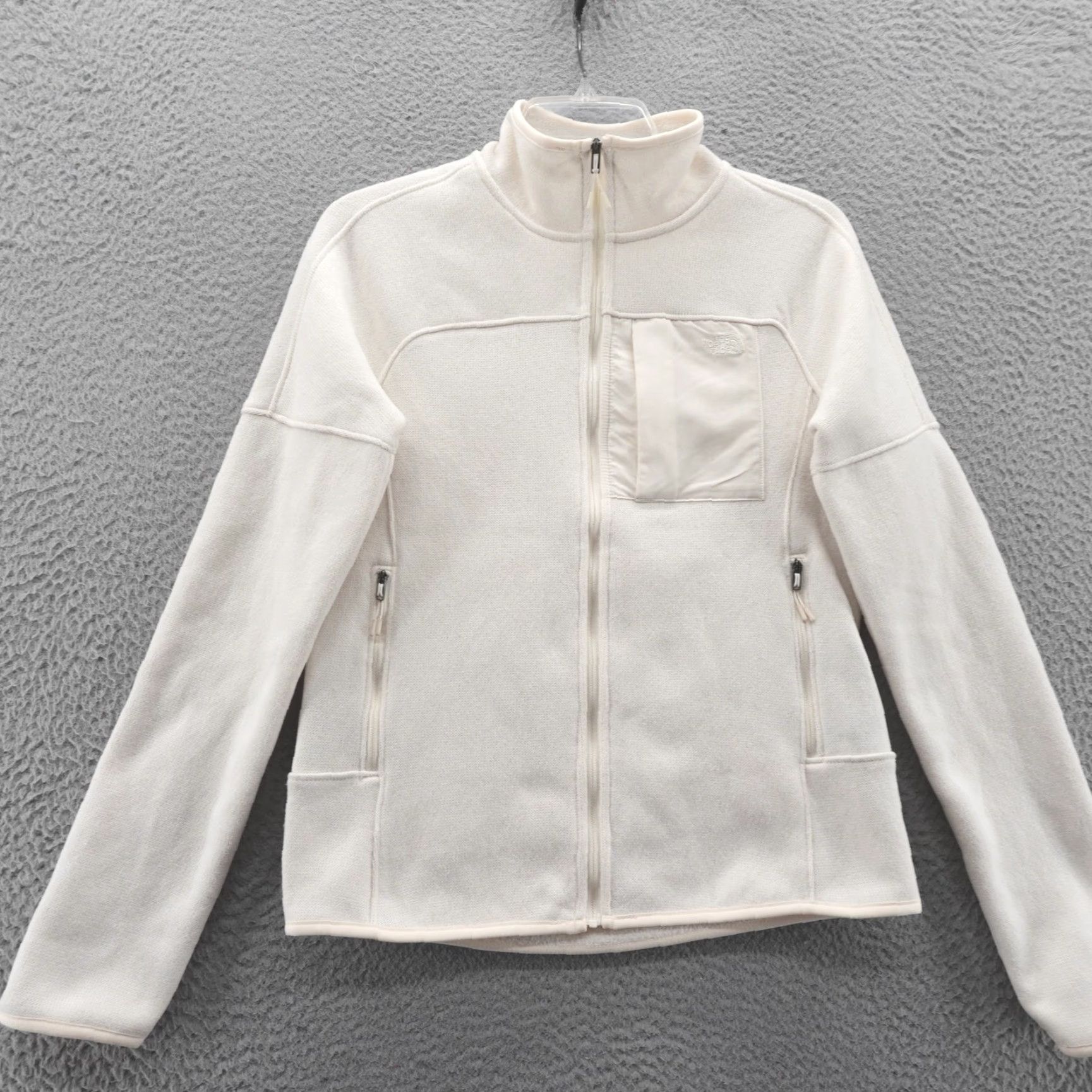 The North Face The North Face Womens XS Fleece Jacket Full Zip Mock Neck White Dune Cozy Size XS / US 0-2 / IT 36-38 - 3 Thumbnail