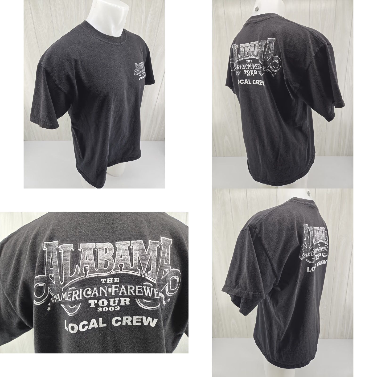 Vintage VINTAGE DISTRESSED 2003 Alabama Local Crew American Farewell Tour Mens XL Shirt Size US XL / EU 56 / 4 - 8 Thumbnail