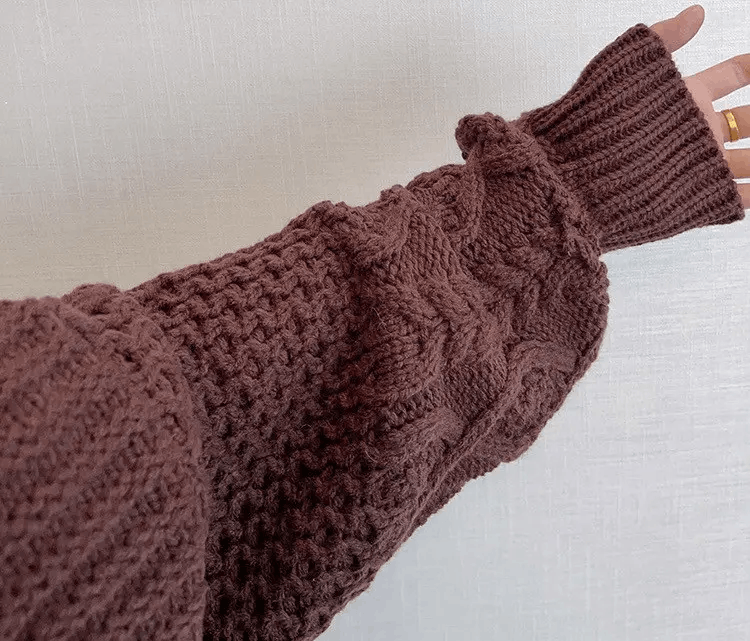 Japanese Brand × Vintage Retro distressed damage cable knit grunge sweater knitwear Size US M / EU 48-50 / 2 - 8 Thumbnail