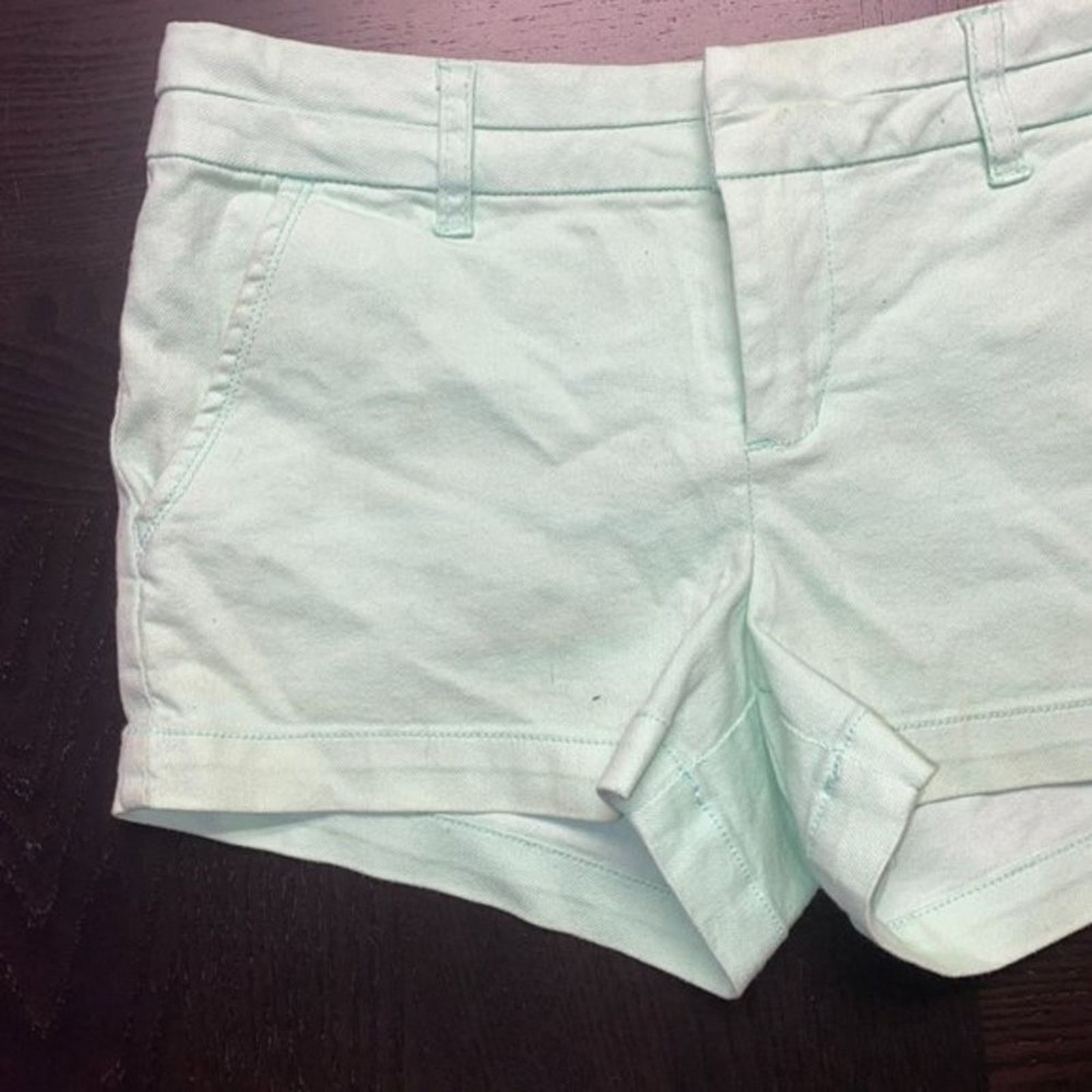Other Francesca's Harper Seafoam Green Flat Front Chino Shorts 25 Size 25" / US 0 / IT 36 - 2 Thumbnail