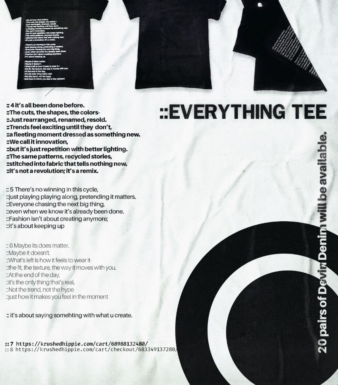 Designer Aosuism Poem Tee Size US L / EU 52-54 / 3 - 6 Thumbnail