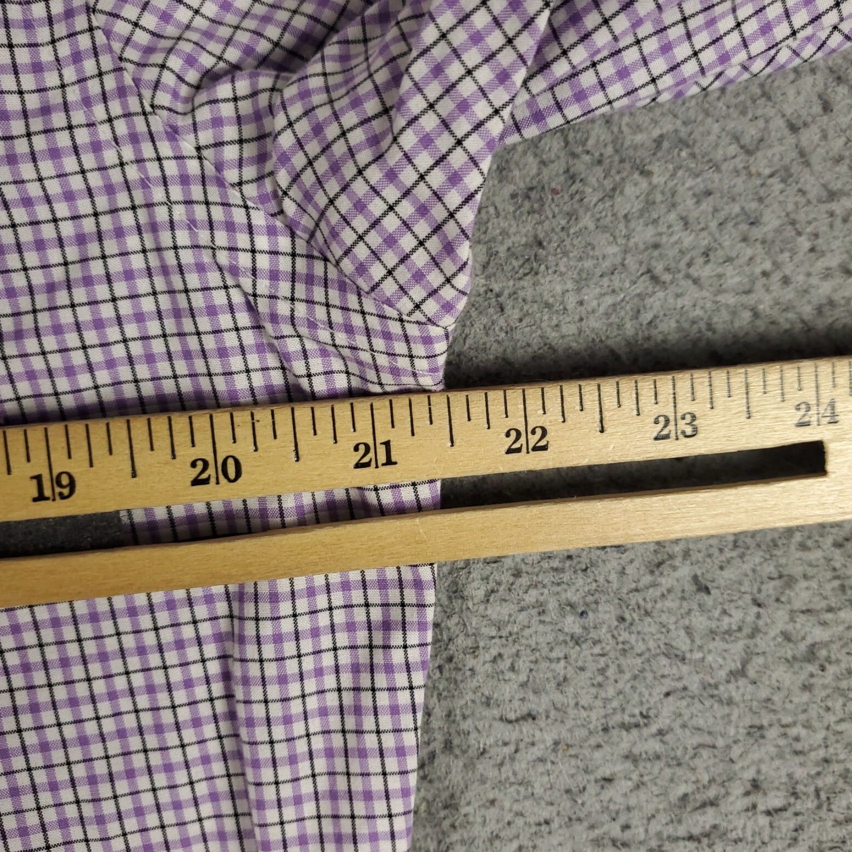 Ralph Lauren Ralph Lauren Dress Shirt Mens 15.5 Purple Plaid Long Sleeve Button Down Regular Fit Size 40R - 6 Thumbnail