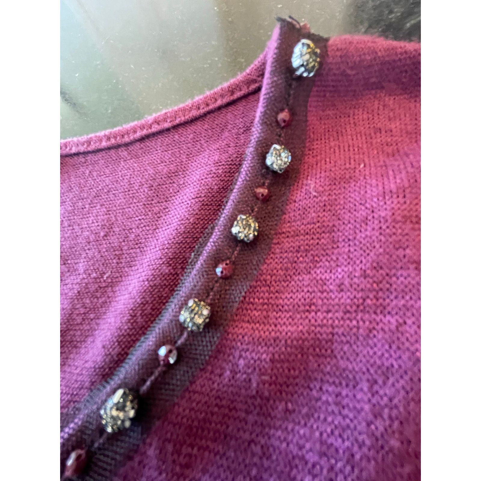 Other Simply Vera Vera Wang purple rhinestone embellished tunic SM Size S / US 4 / IT 40 - 3 Thumbnail