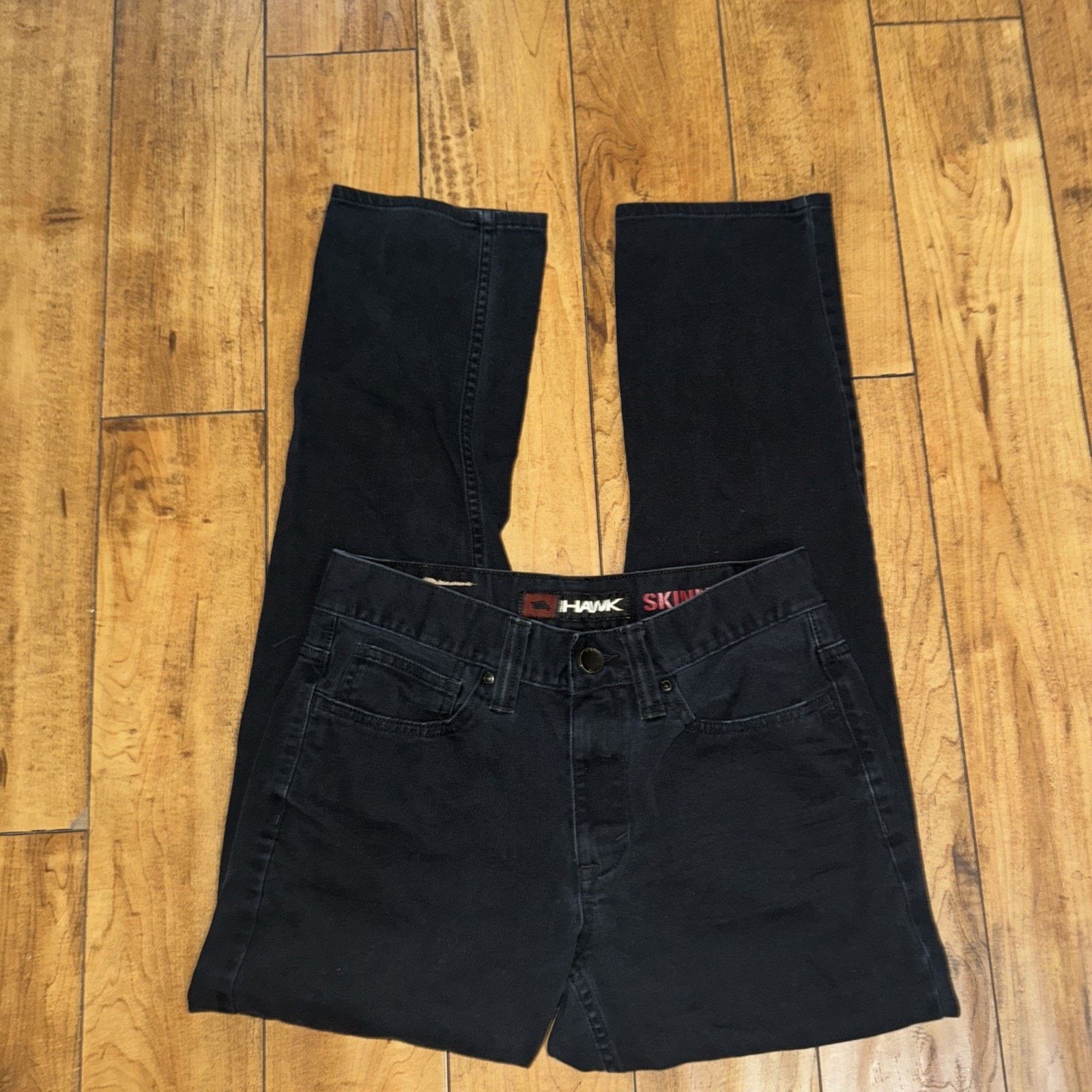 Hawk × Vintage Hawk Skinny Jeans Black 30x30 Tony Hawk Skateboarding Size US 30 / EU 46 - 3 Thumbnail