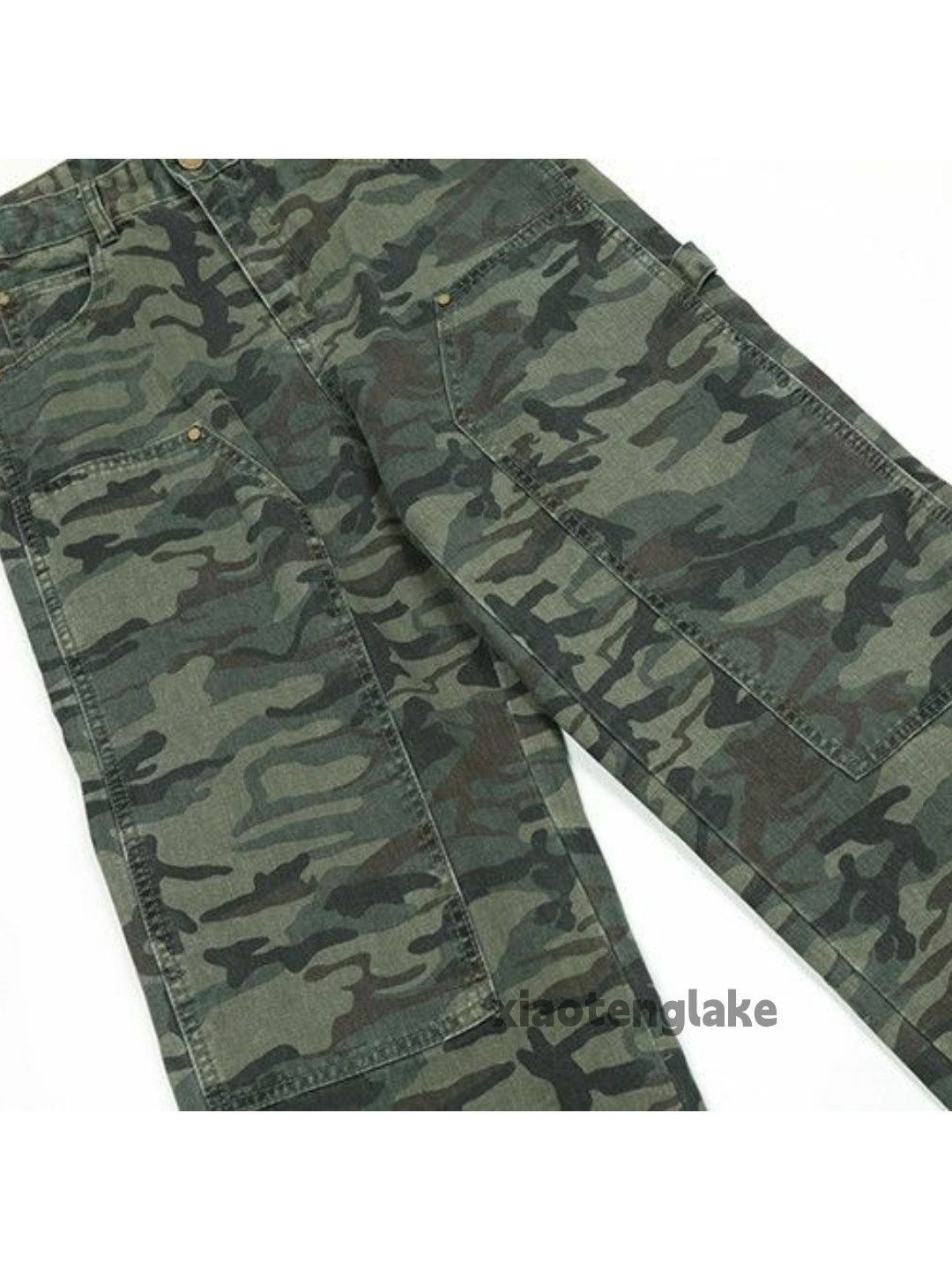 Designer × Vintage washed faded loose baggy skate carpenter camo pants Size US 30 / EU 46 - 5 Thumbnail