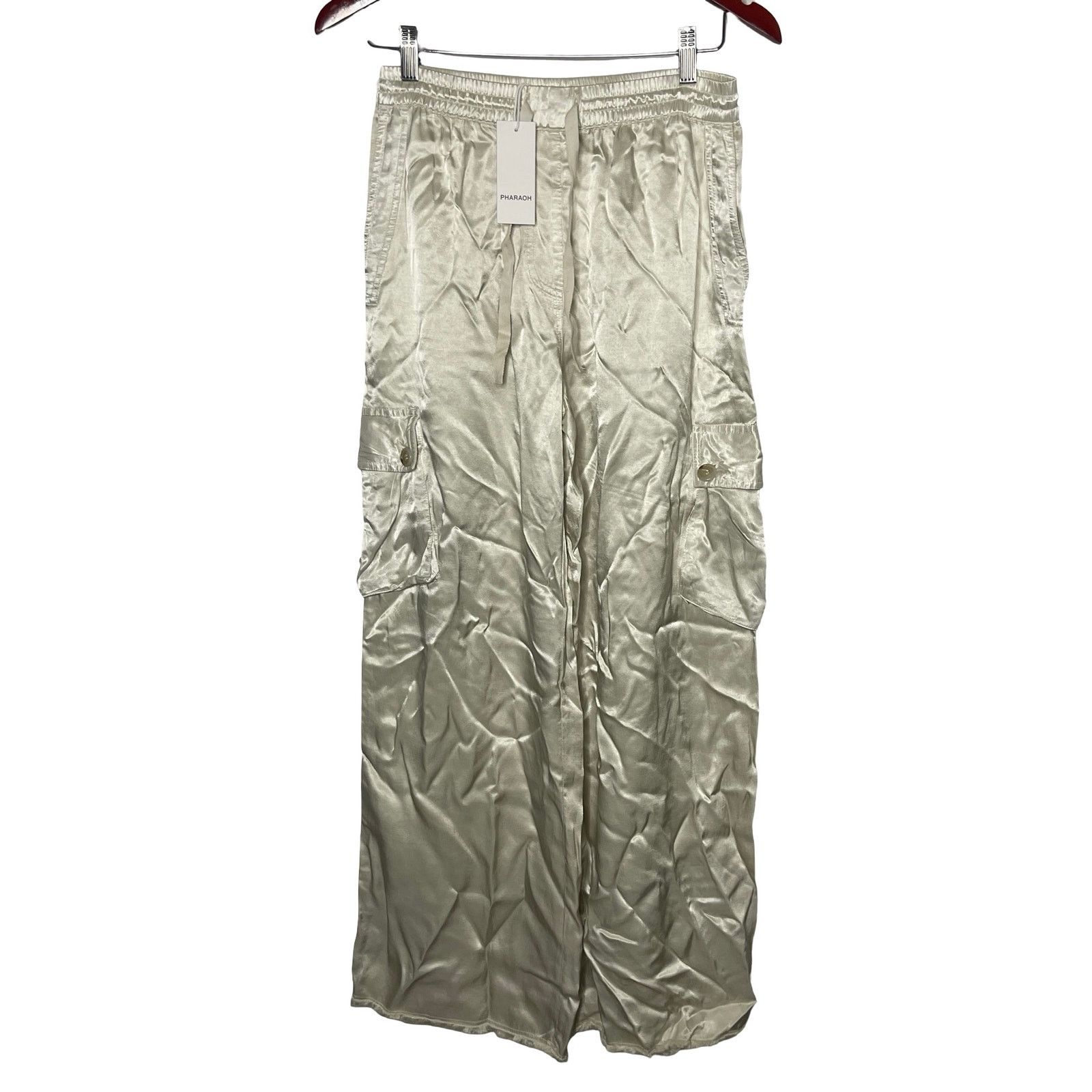 Other New Pharaoh Mason Cargo Pant in Vintage Satin in Oyster 1 S Size 26" / US 2 / IT 38 - 1 Thumbnail