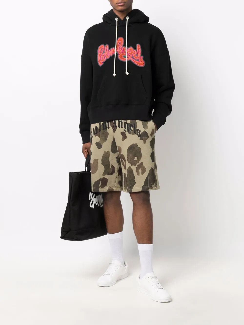 Palm Angels o1y0325 Logo Hoodie in Black Size US L / EU 52-54 / 3 - 5 Thumbnail