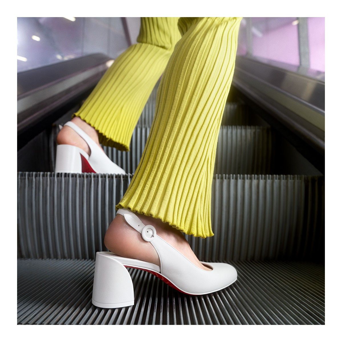 Christian Louboutin oc11z0125 So Janesling 55m Sandals in Bianco Size US 7 / IT 37 - 5 Thumbnail