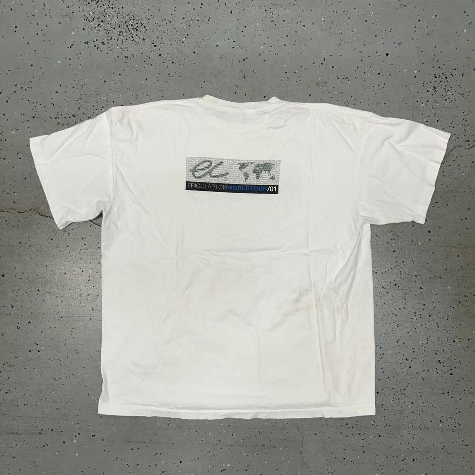 Other White Eric Clapton World Tour 2001 cotton t-shirt Size US XXL / EU 58 / 5 - 6 Thumbnail