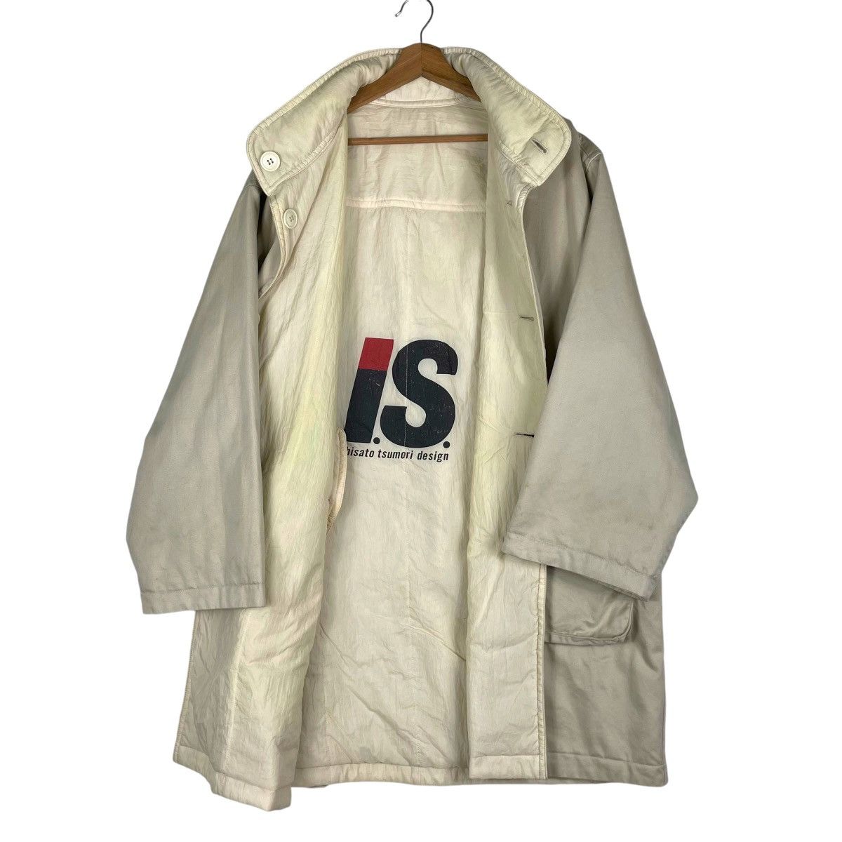 Issey Miyake ARCHIVES💥 80s BOXY COAT ISSEY MIYAKE BUTTON LONG JACKET Size US L / EU 52-54 / 3 - 1 Thumbnail