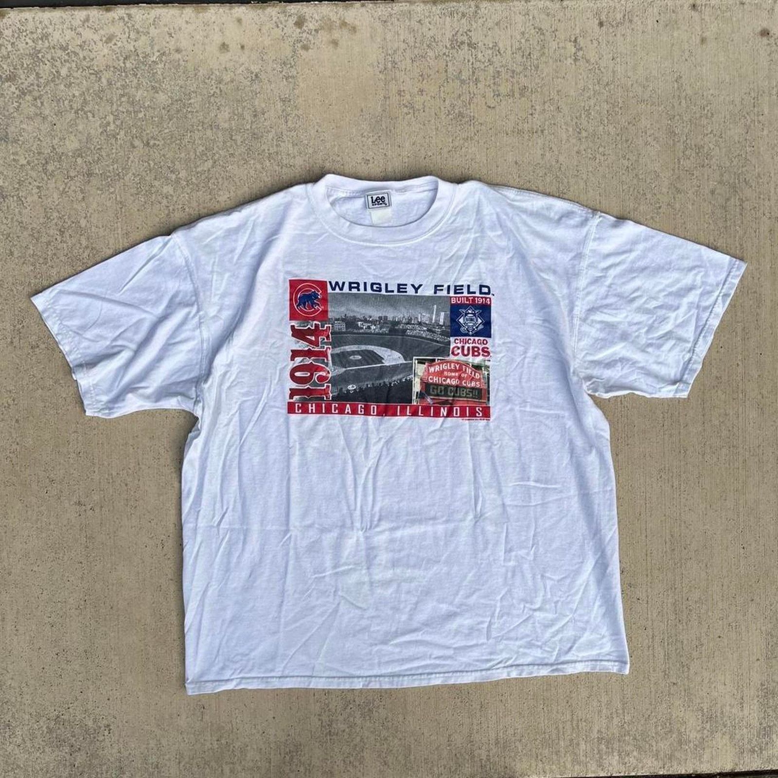Lee Y2K Chicago Cubs News Paper Wrigley Field Baseball Lee Sport Size US XL / EU 56 / 4 - 1 Thumbnail