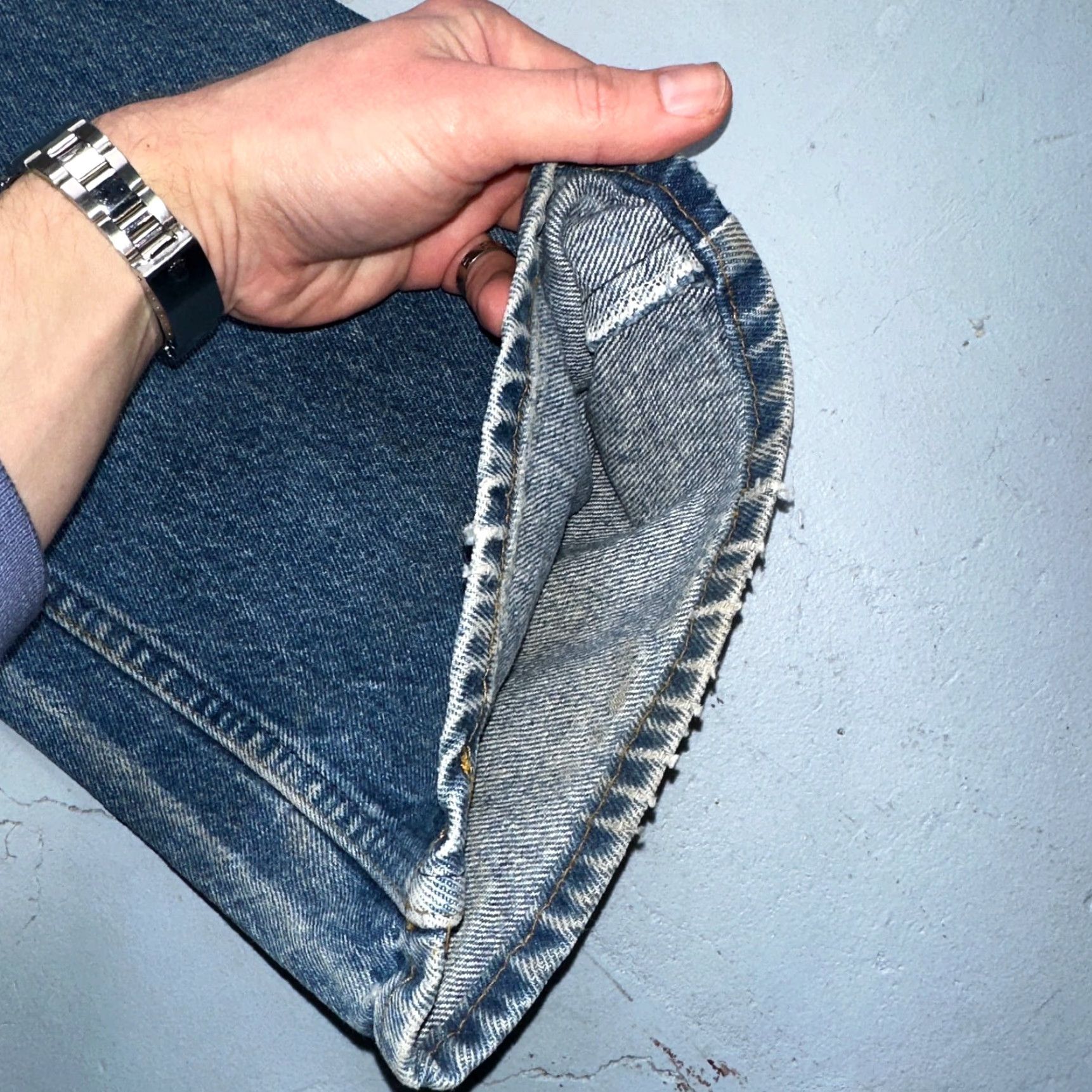 Levi's Levis 517 Vintage 80s USA Orange Tab Bootcut Flare Jeans Men 32x31 Blue Denim Cotton Regular Size US 32 / EU 48 - 4 Thumbnail