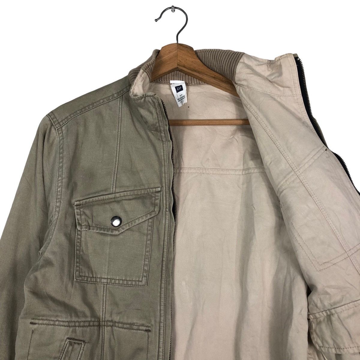 Japanese Brand 🔥Vintage Cropped Biker Jacket Gap Reversible Multi Pocket Size US S / EU 44-46 / 1 - 12 Thumbnail
