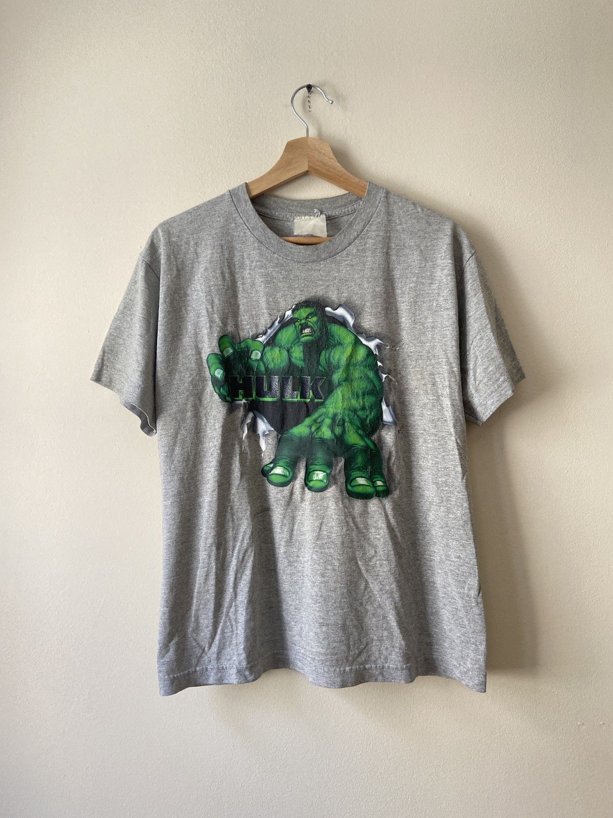 Vintage Vintage 90’s Marvel The Incredible Hulk grey tee shirt | Grailed