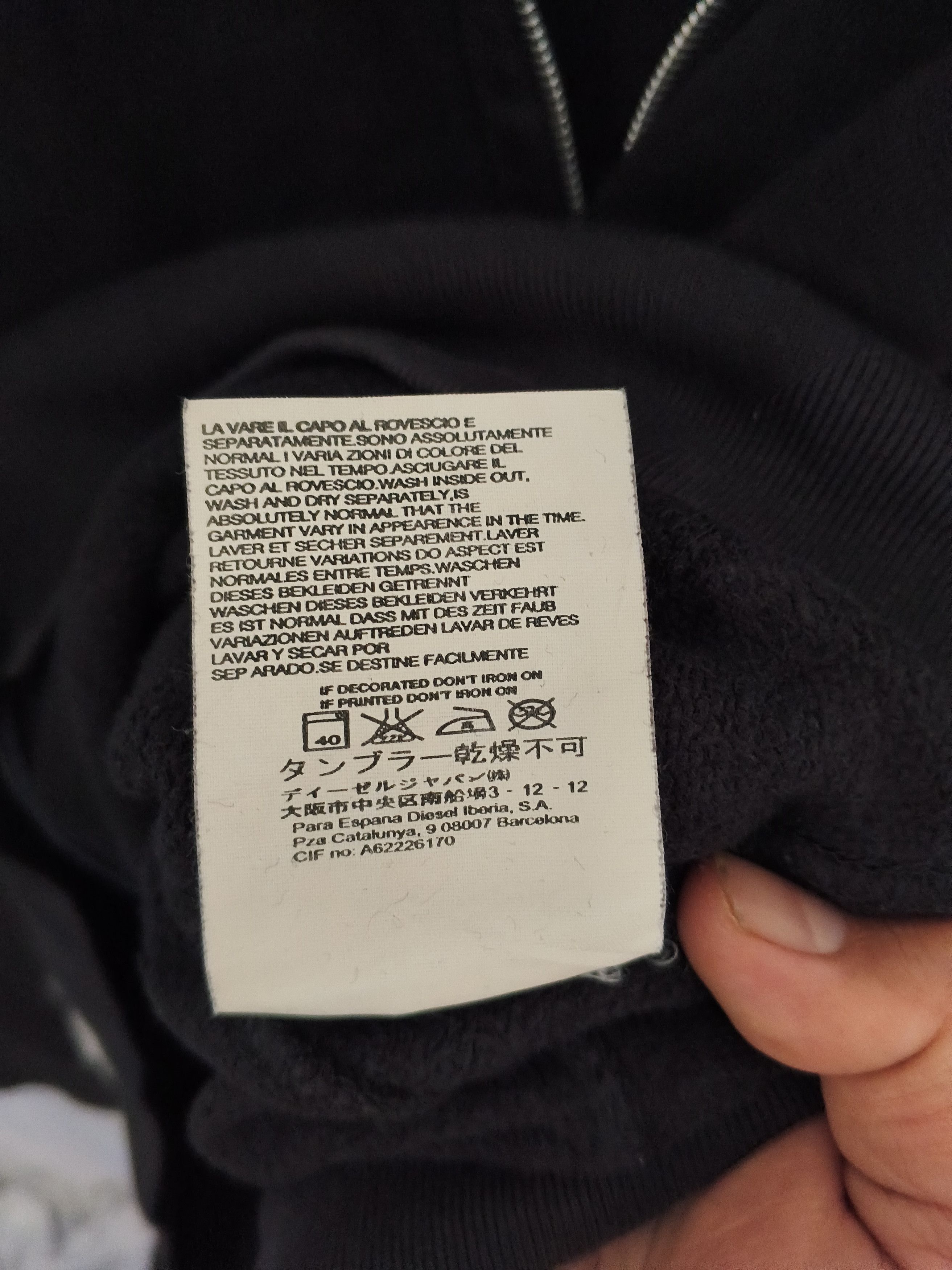 Diesel Y2K Minimal Shield Logo Full Zip Sweat Jacket Size US M / EU 48-50 / 2 - 8 Thumbnail