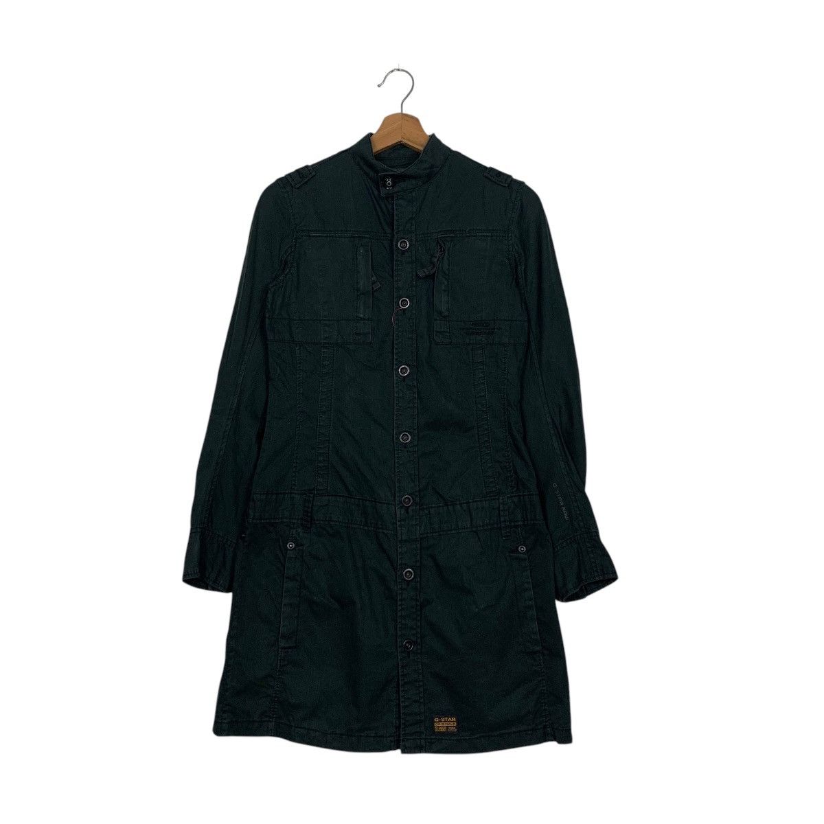 G-STAR RAW Buttoned Cotton Overcoat Jacket #2778-C125