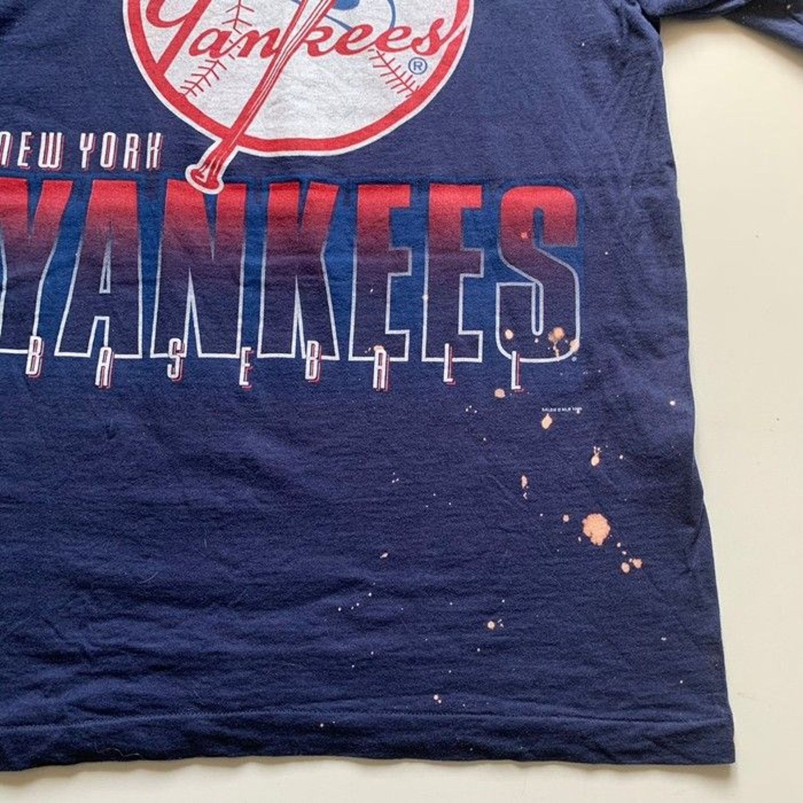 MLB × New York Yankees × Vintage Vintage 90s New York Yankees MLB Salem Graphic T Shirt Large Size US L / EU 52-54 / 3 - 4 Thumbnail