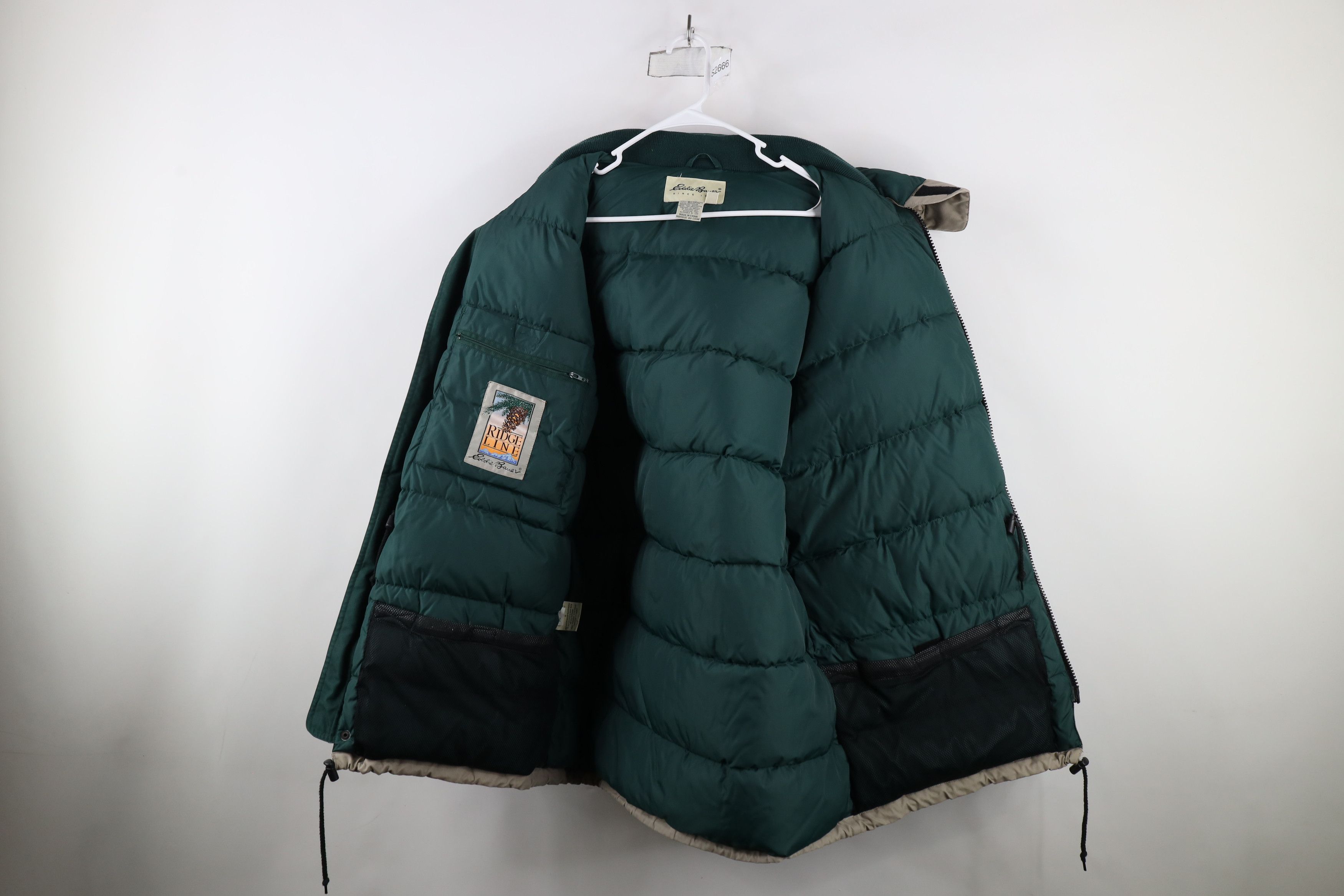 Eddie Bauer × Vintage Vintage 90s Eddie Bauer Line Duck Down Hooded Puffer Jacket Size US L / EU 52-54 / 3 - 10 Thumbnail