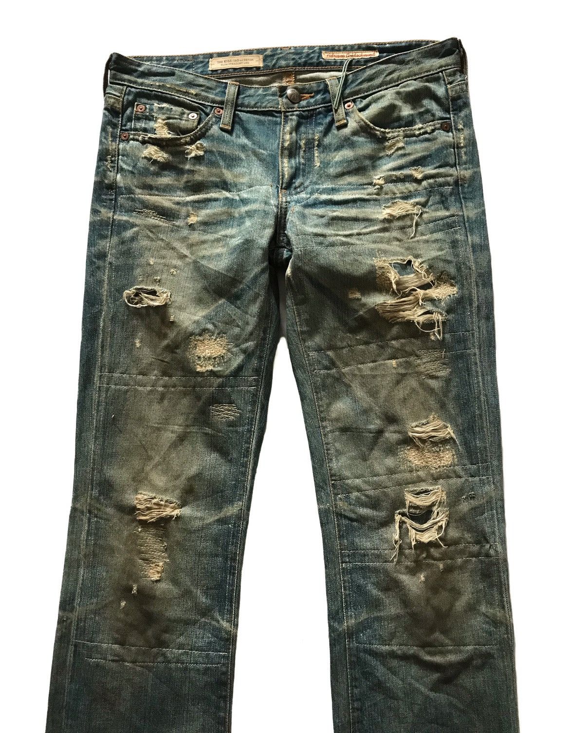 AG Adriano Goldschmied AG ADRIANO GOLDSCHMIES MUD MAX DISTRESSED JEANS Size US 29 - 2 Thumbnail