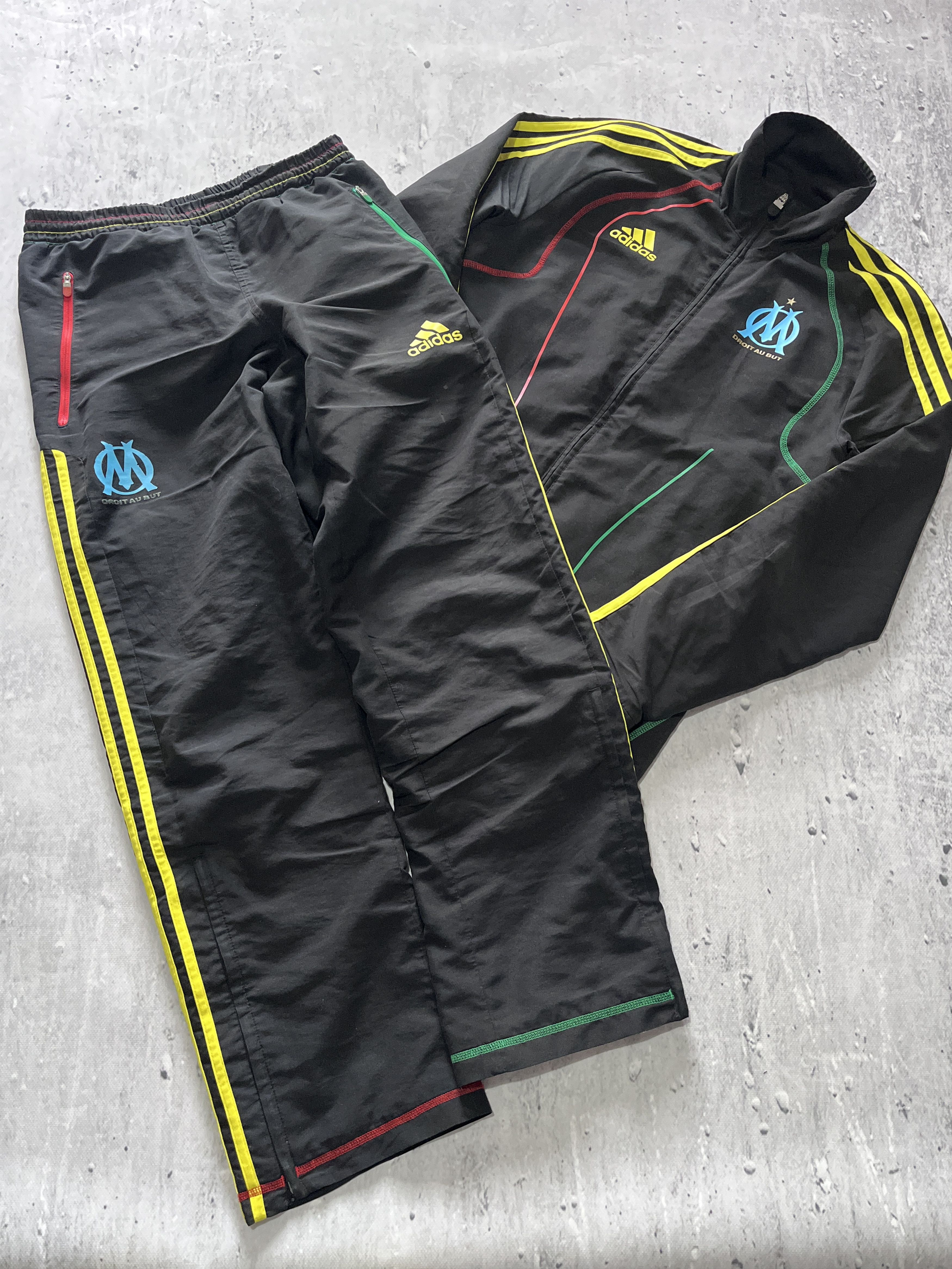 Adidas ADIDAS OLYMPIQUE MARSEILLE 2010 RASTA FOOTBALL TRACKSUIT Size US S / EU 44-46 / 1 - 1 Thumbnail