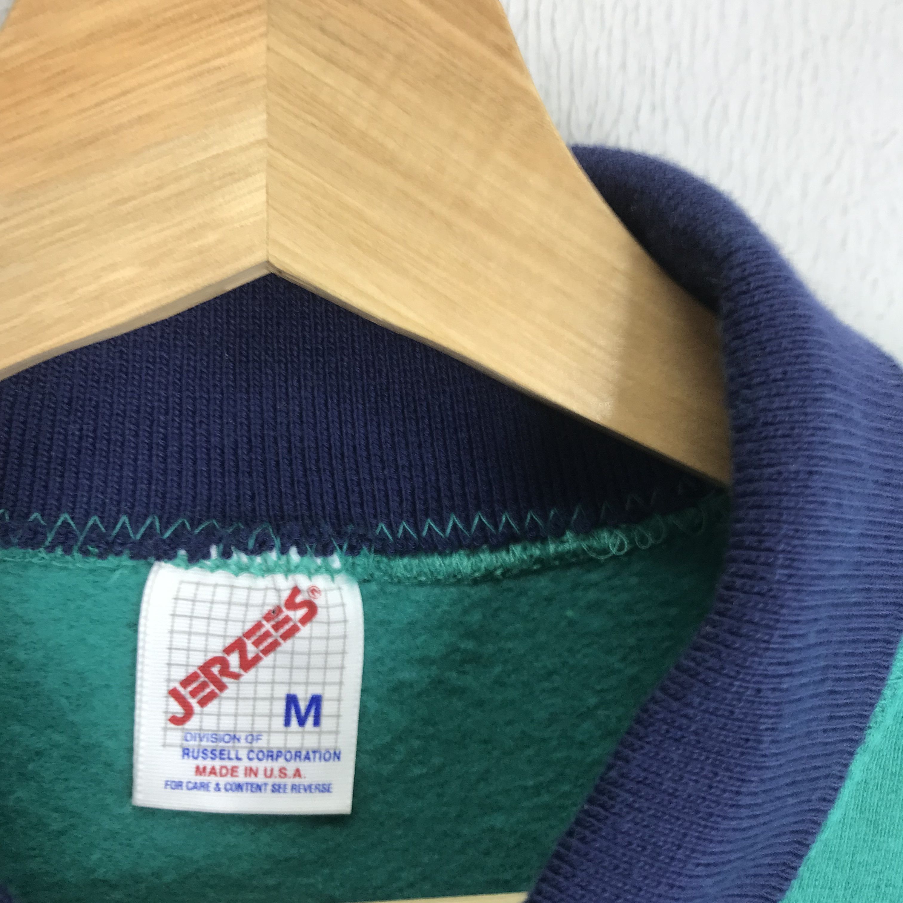 Jerzees Vintage 90s Jerzees Sweatshirt Green - 252 Size US M / EU 48-50 / 2 - 7 Thumbnail