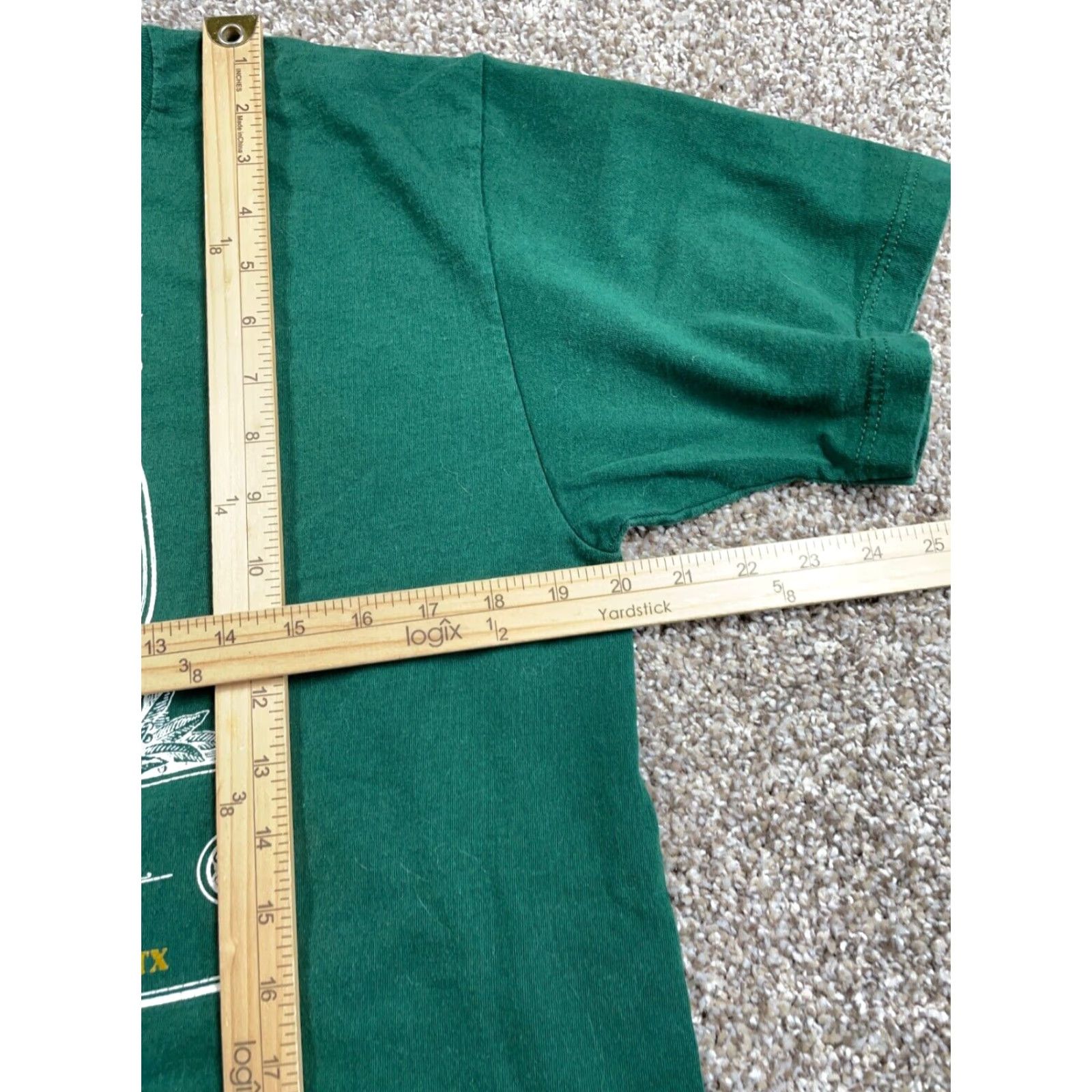 Jerzees VINTAGE Jerzees T-Shirt Men Large Green Buck Stops Here 90s Graphic Print Cotton Midwest Size US L / EU 52-54 / 3 - 6 Thumbnail