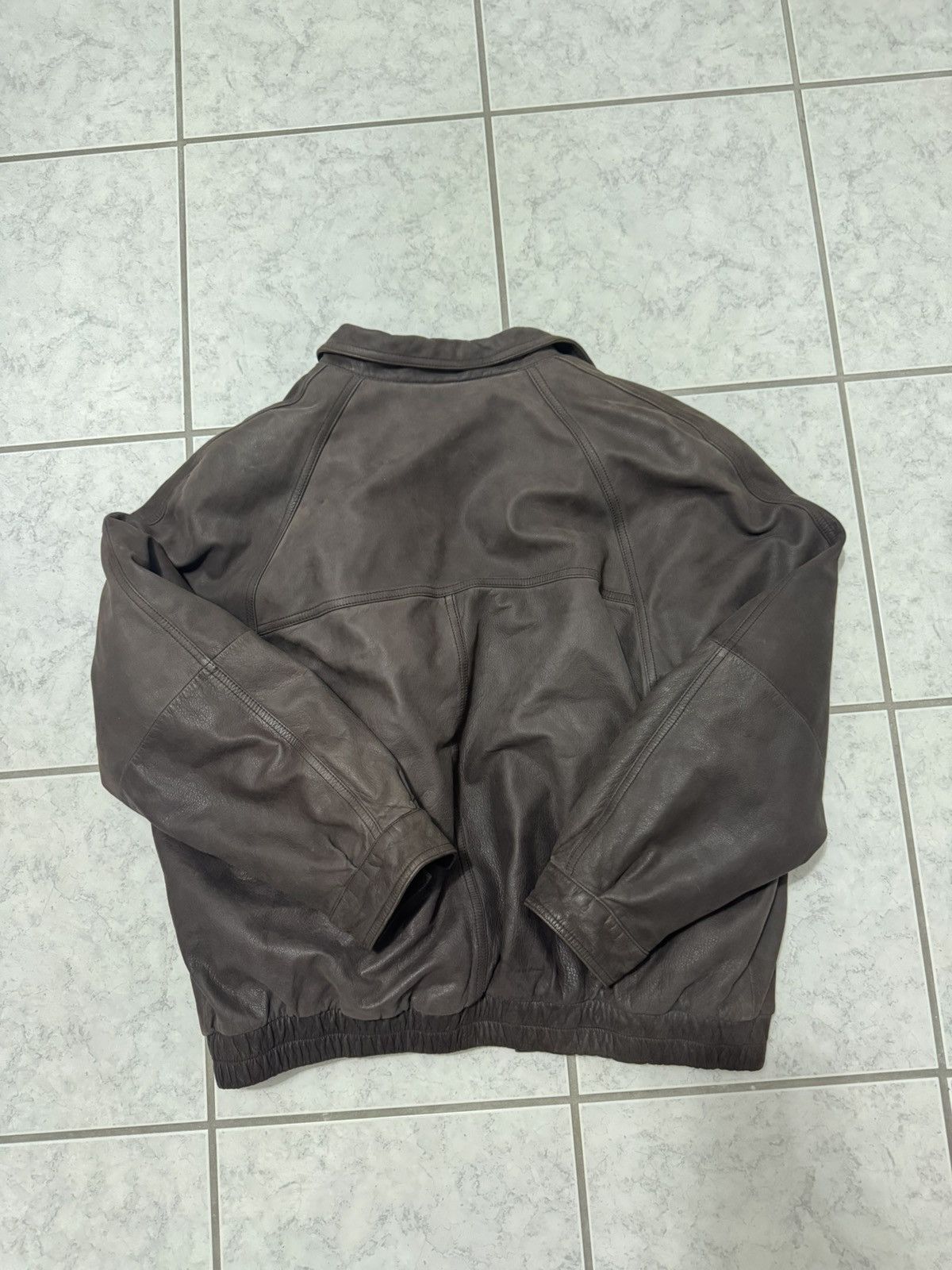 Vintage John Ashford brown leather jacket Size US L / EU 52-54 / 3 - 3 Thumbnail