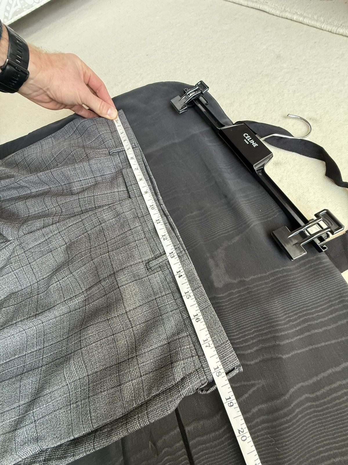 Dior Dior suit gray check pant and jacket Kim Jones era Size 42R - 7 Thumbnail
