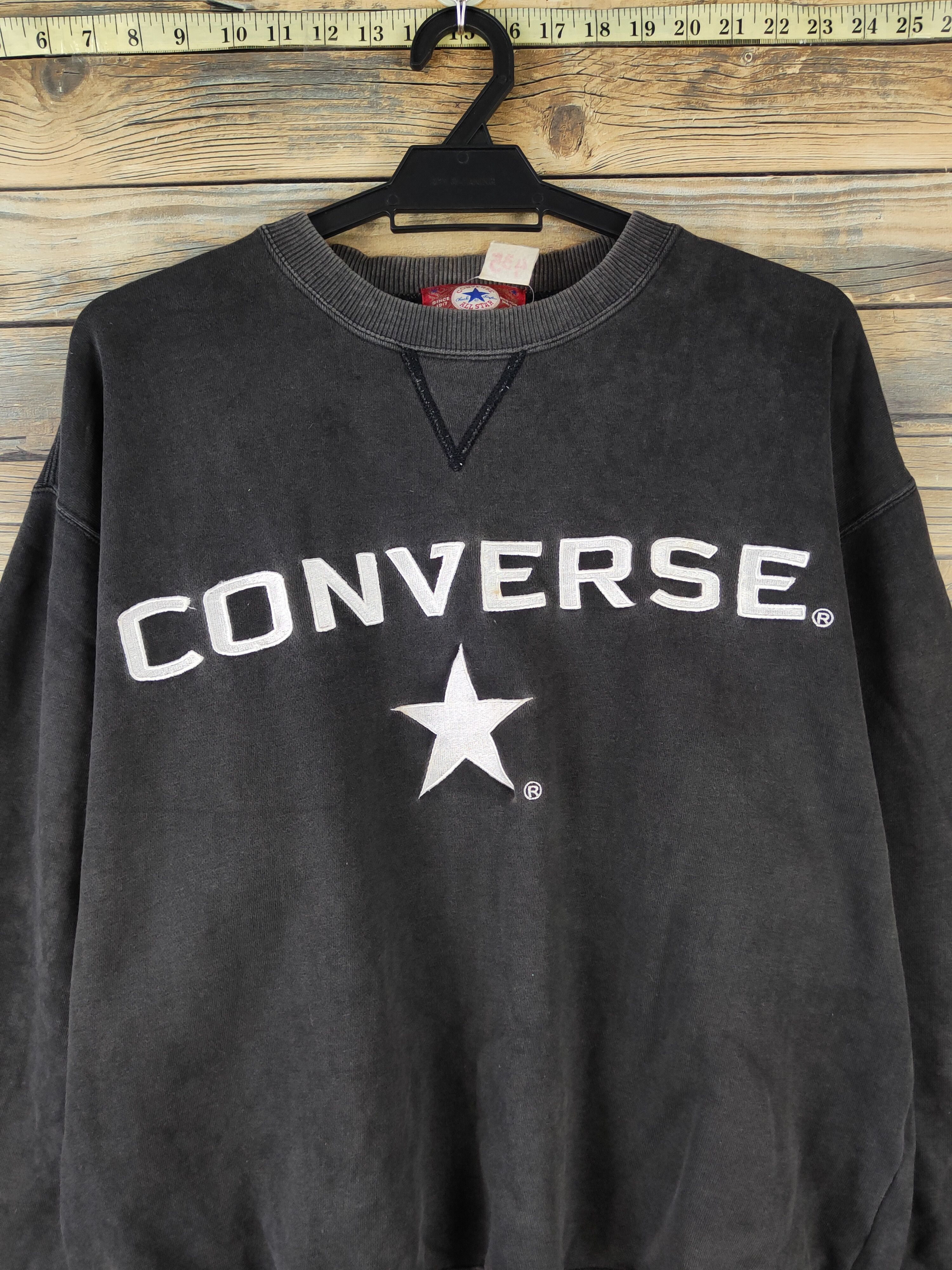 Converse × Vintage DL Converse vintage Black Faded Sweatshirts #435 Size US L / EU 52-54 / 3 - 2 Thumbnail