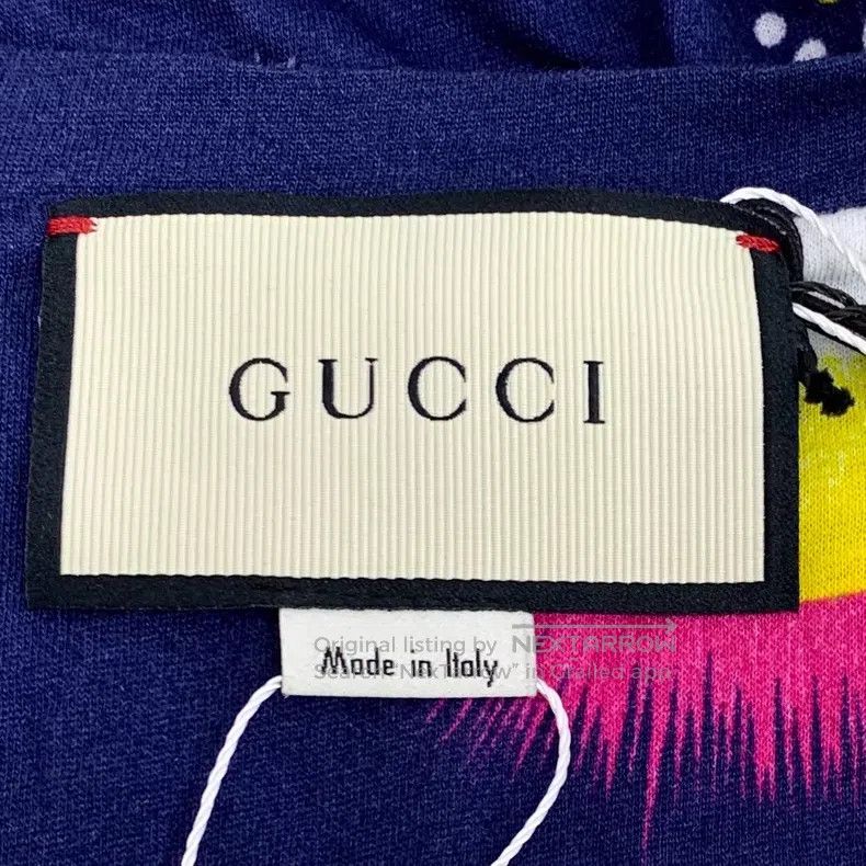 Gucci Gucci Dark blue planet eagle print cotton round-neck short Size US S / EU 44-46 / 1 - 6 Thumbnail