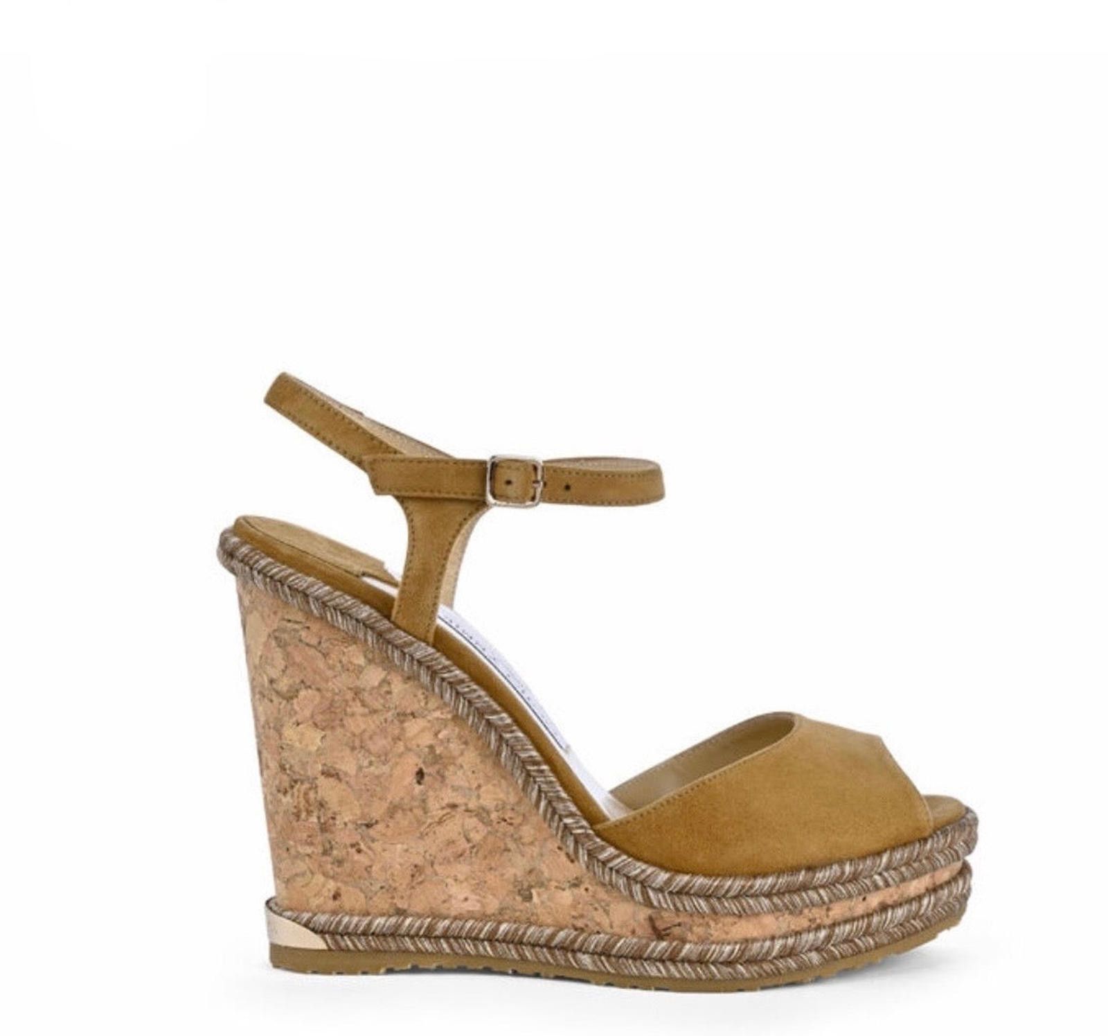 Jimmy Choo Jimmy Choo Perla Suede Wedges Size US 7.5 / IT 37.5 - 2 Thumbnail