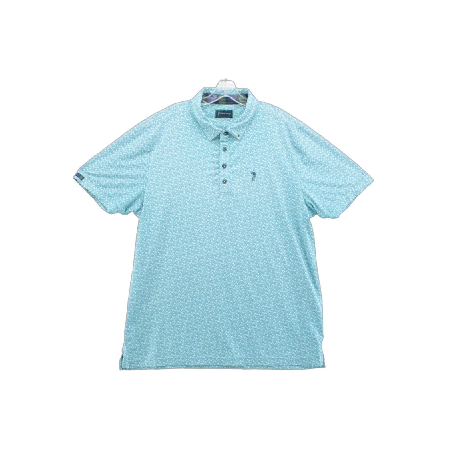 Vintage William Murray Golf Polo Shirt Men's L Blue Mower Martini Glasses Performance Polo Shirt Mens L Blue Mower Martini Glasses Performance Size US L / EU 52-54 / 3 - 1 Thumbnail