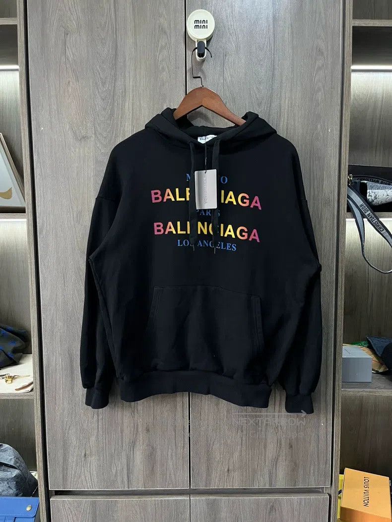 Balenciaga Logo slogan hooded sweatshirt