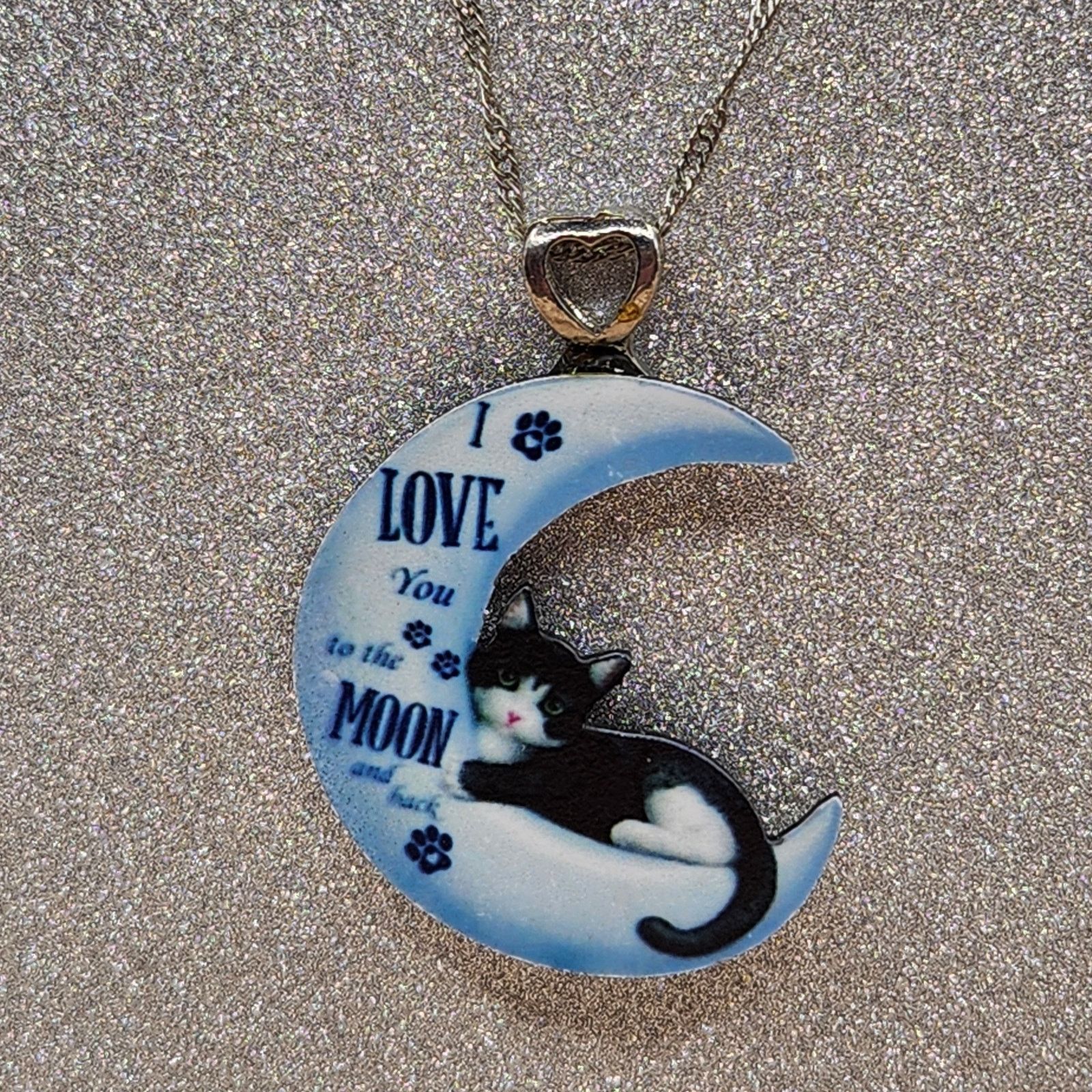 Other I Love You to the Moon and Back Cat Crescent Moon Necklace Size ONE SIZE - 6 Thumbnail