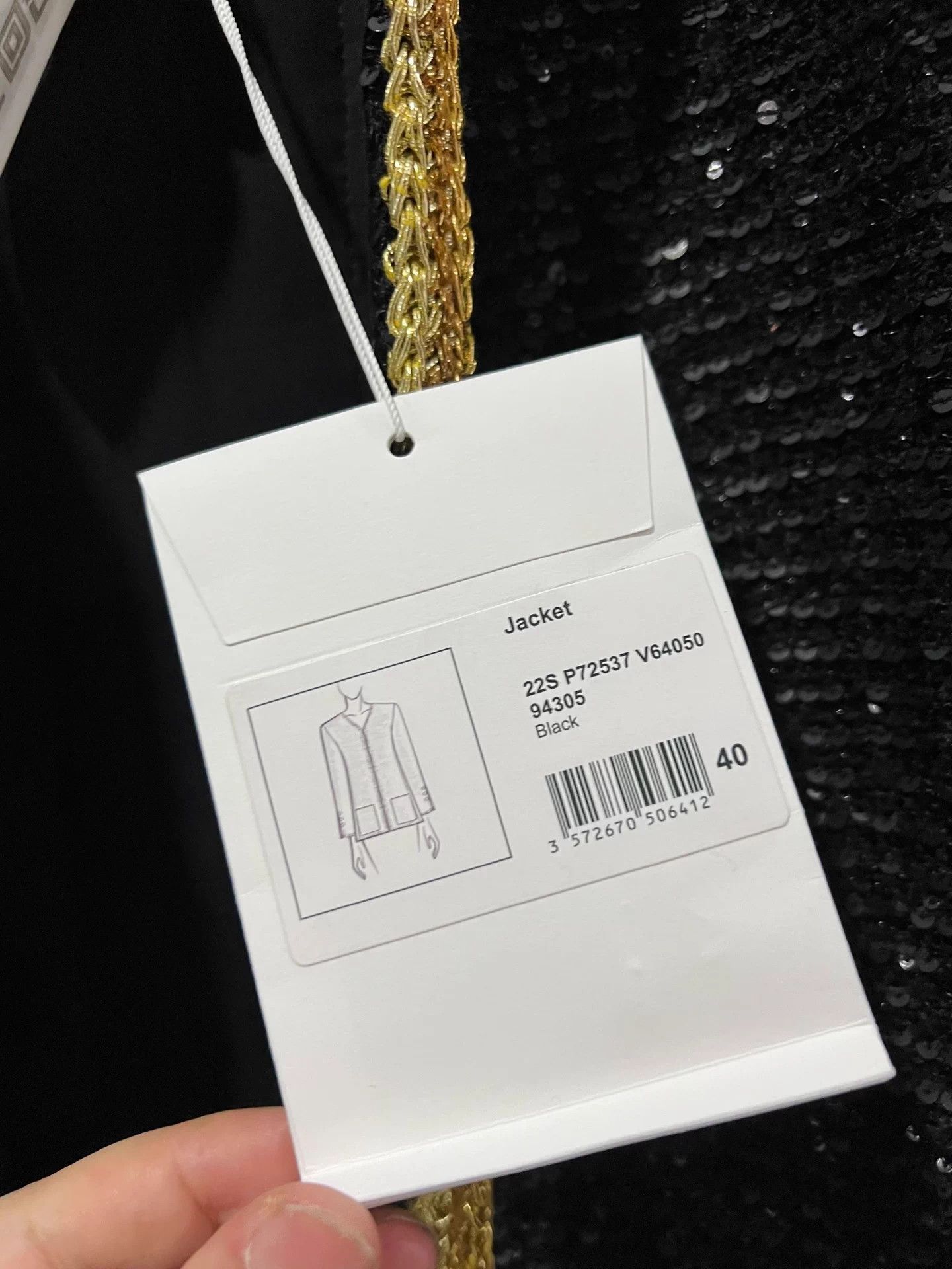 Chanel Chanel Black & Gold Heavy Beaded Runway Jacket 40 BNWT Size M / US 6-8 / IT 42-44 - 4 Thumbnail
