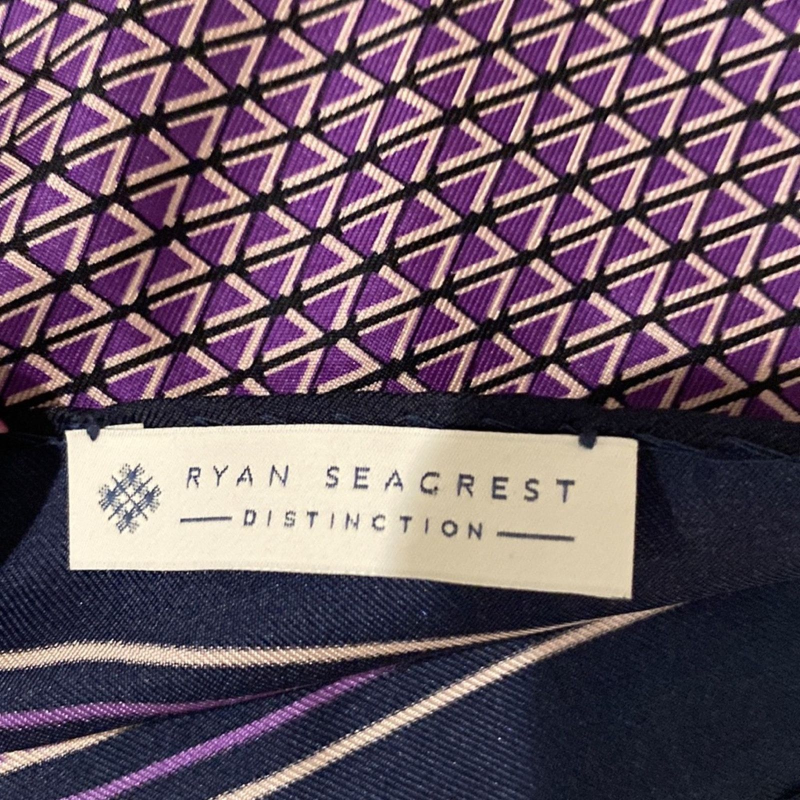 Other Ryan Seacrest Distinction purple blue pocket square silk Size ONE SIZE - 3 Thumbnail
