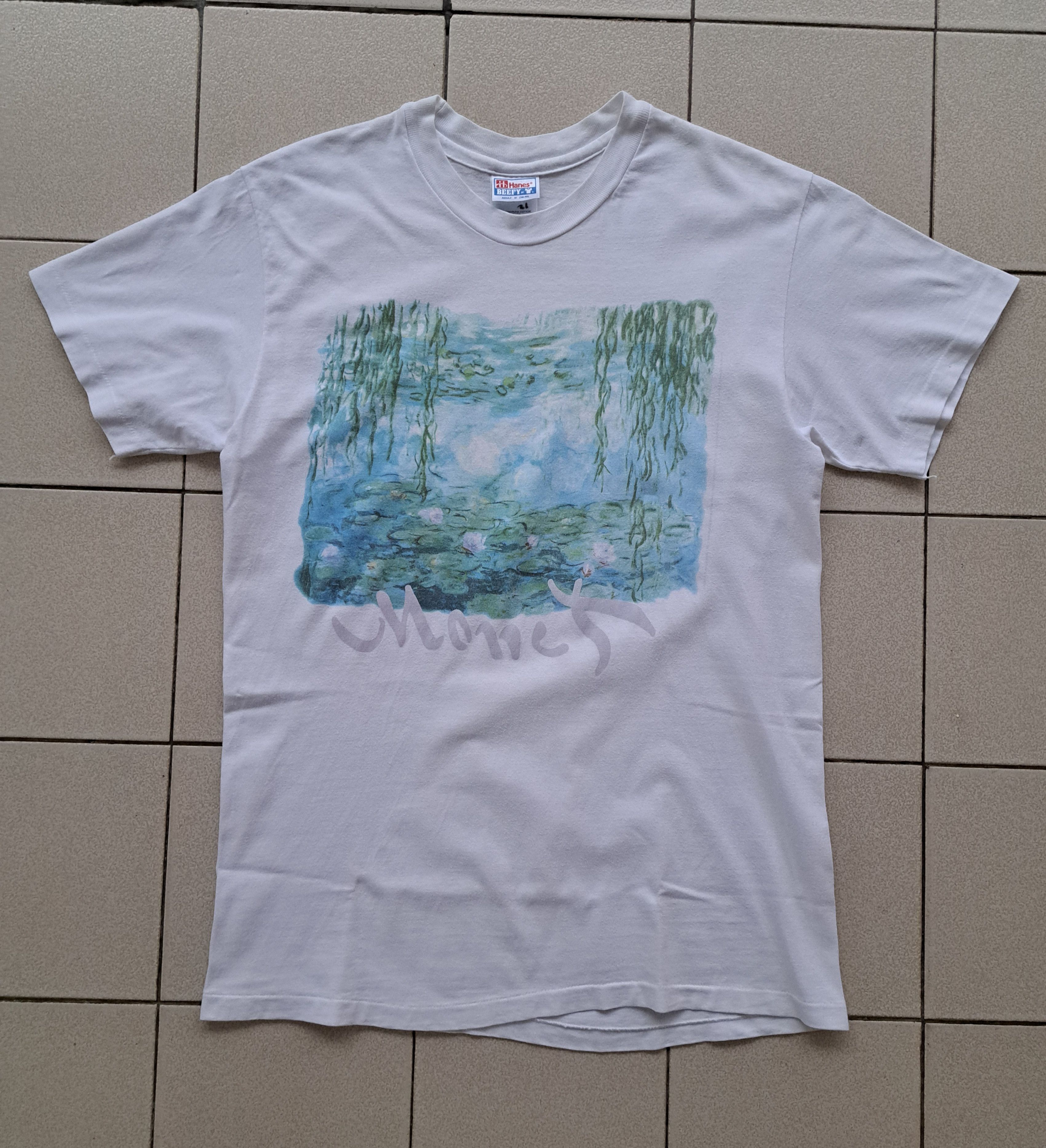 Vintage Vintage Claude Monet 'Water Lilies' T-Shirt Size US M / EU 48-50 / 2 - 1 Thumbnail