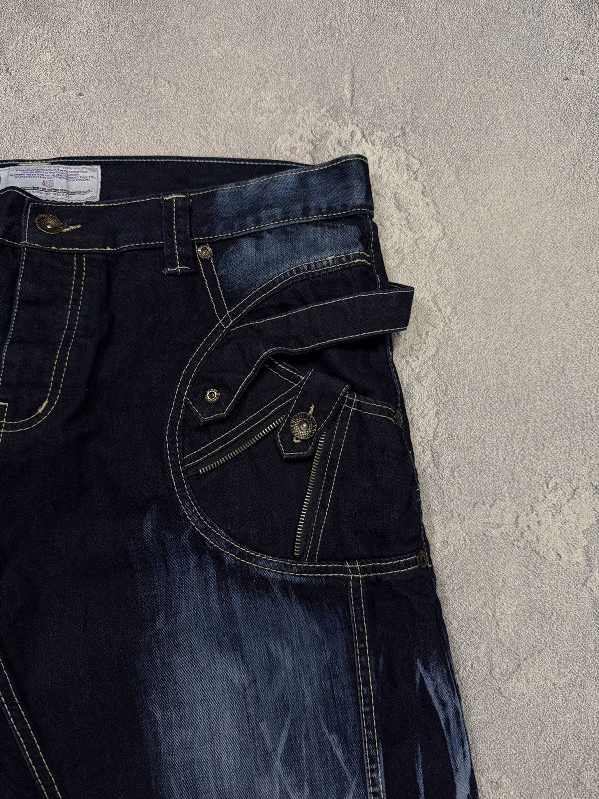 Other Y2K Archive Distressed Jeans Denim Heavy Stitch LGB Style Size US 42 / EU 58 - 5 Thumbnail
