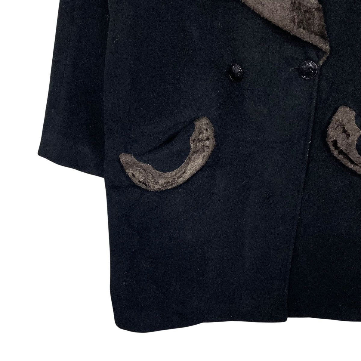 Fendi Vintage 70s Fendi 365 Wool Cashmere Fur Trimmed Colar Coat Size M / US 6-8 / IT 42-44 - 3 Thumbnail