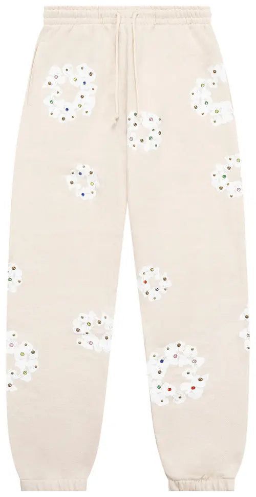 DENIM TEARS Rhinestone Cotton Wreath Sweatpants Oatmeal Size US 36 / EU 52 - 1 Thumbnail