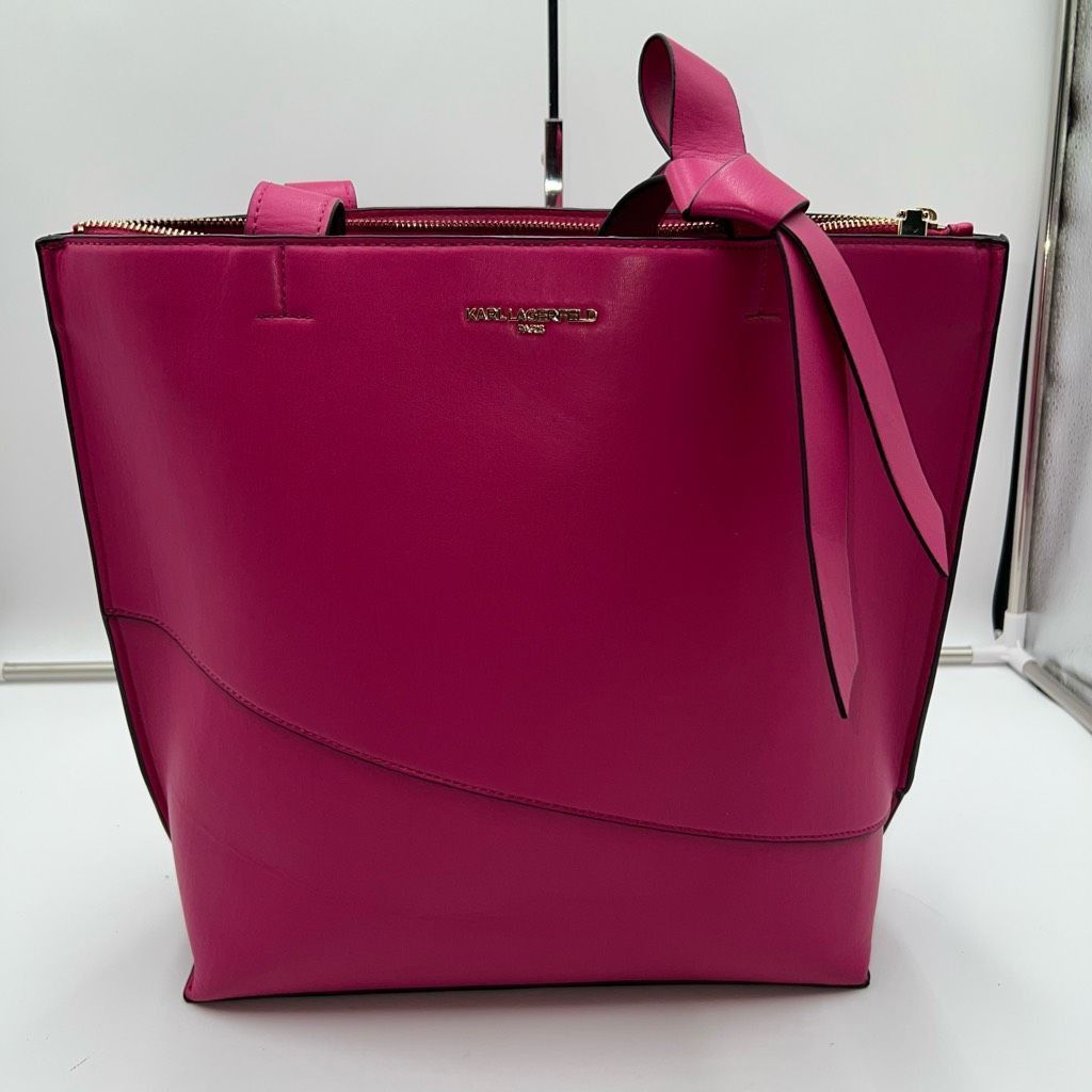 Karl Lagerfeld Karl Lagerfeld Paris womens Chantelle TOTE in Fuchsia Size ONE SIZE - 1 Thumbnail