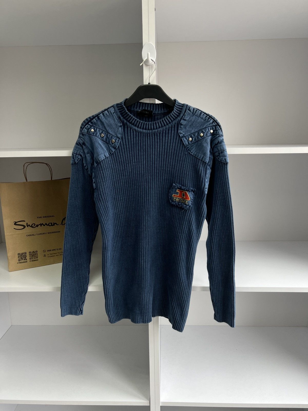 Diesel × Vintage Vintage Diesel Archival Y2K Japanese Style Sweater Size US L / EU 52-54 / 3 - 4 Thumbnail