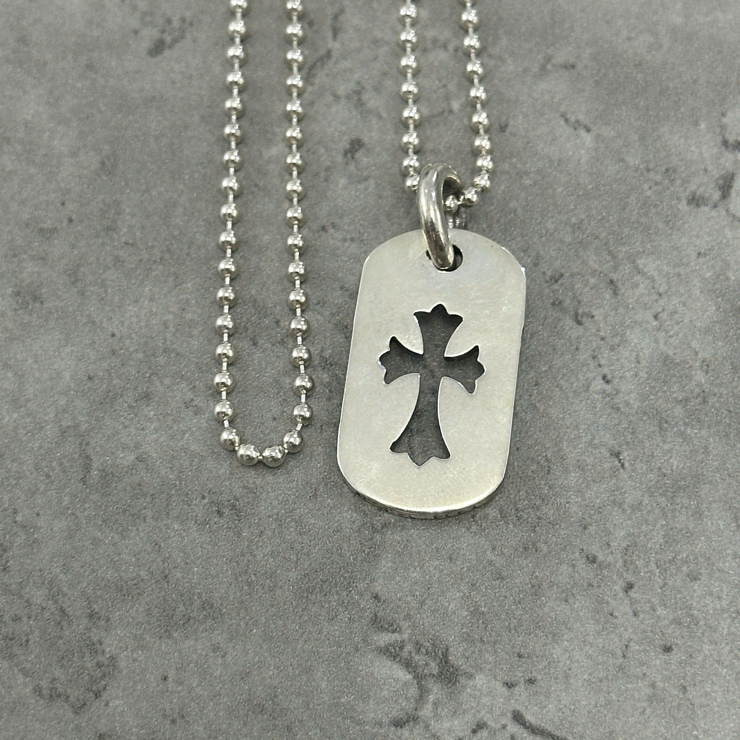 Chrome Hearts Chrome Hearts Dog SML Coss sliver necklace Size ONE SIZE - 10 Thumbnail