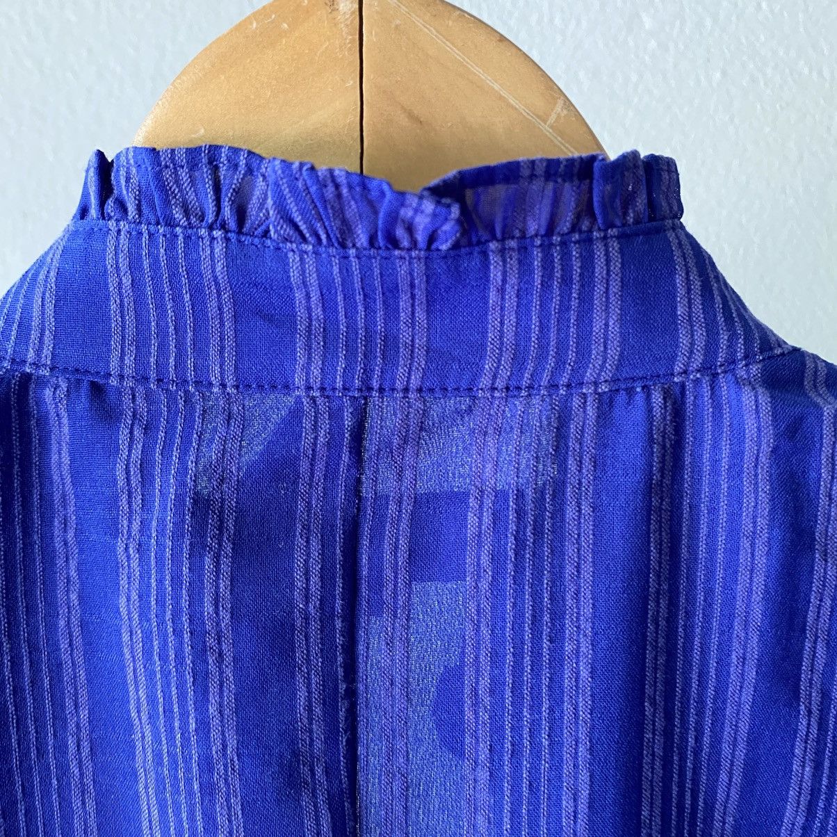 Pierre Cardin Pierre Cardin Purple Sheer Ruffle Blouse Size M / US 6-8 / IT 42-44 - 6 Thumbnail