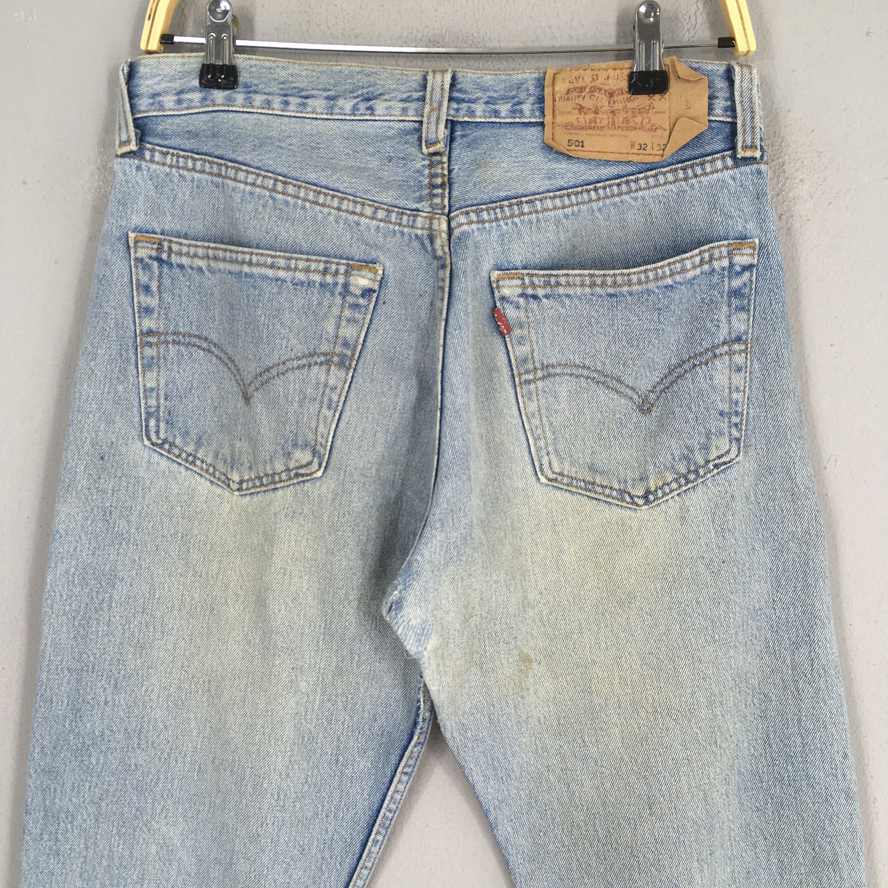 Levi's ize 30x31 Vintage 90s Levi's 501 Distressed Faded Jeans S263 Size US 30 / EU 46 - 8 Thumbnail