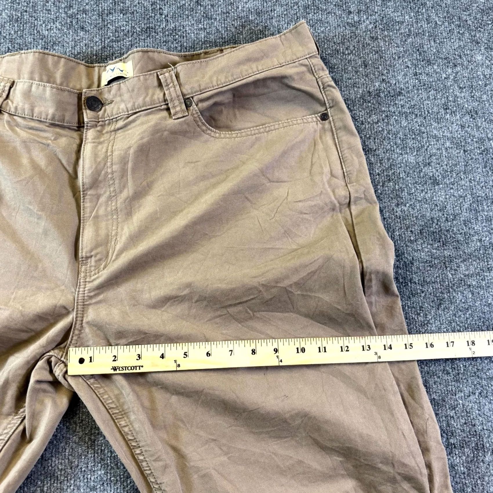 The Mountain Blue Mountain Chino Pants Mens Beige 44x32 100% Cotton Tapered Regular fit Size US 44 / EU 60 - 5 Thumbnail