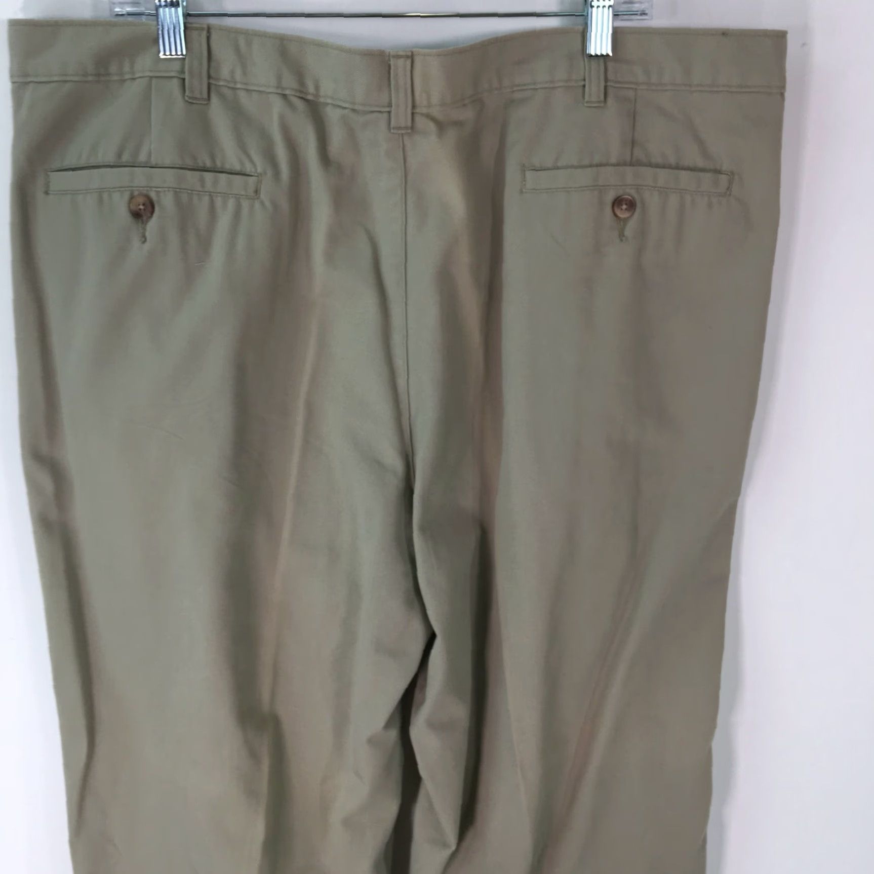 Vintage Puritan Mens Dress Pants Beige Pleated Cuffed Straight Size 44 X30 Size US 44 / EU 60 - 4 Thumbnail