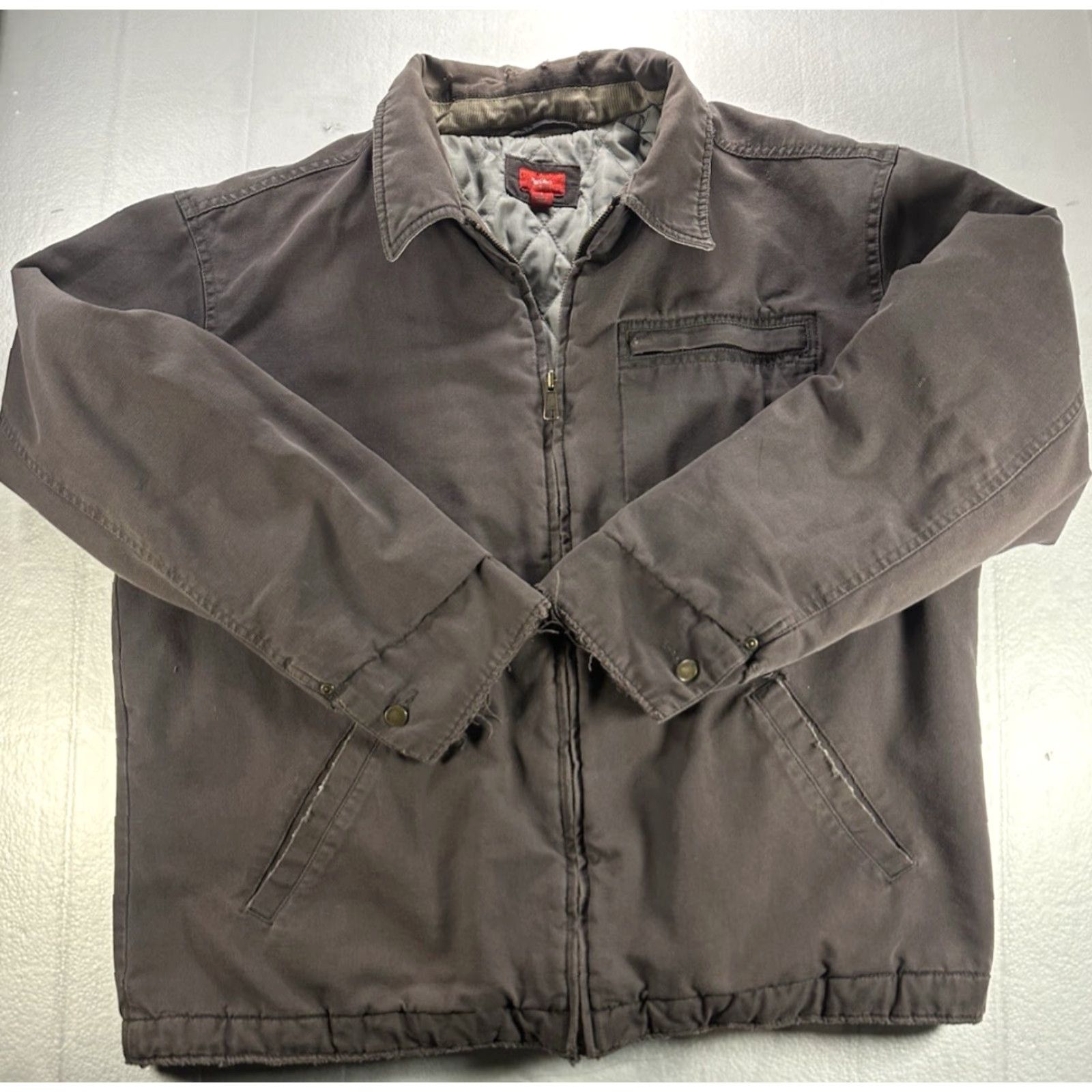 Mossimo VINTAGE Mossimo Jacket Mens LARGE Brown Quilted Lined Distressed Chore Barn Coat Size US L / EU 52-54 / 3 - 3 Thumbnail