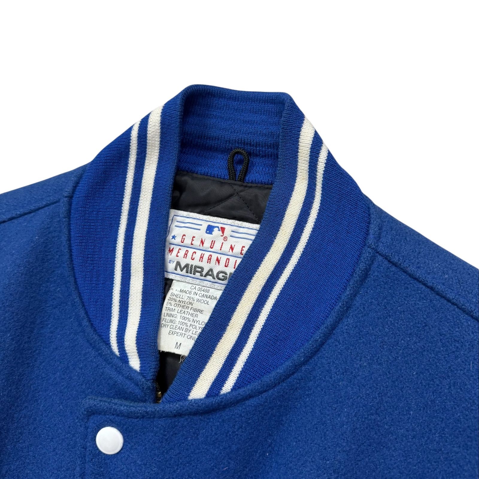 MLB VTG 90s NEW YORK METS MIRAGE VARSITY JACKET WOOL LEATHER Size US M / EU 48-50 / 2 - 7 Thumbnail